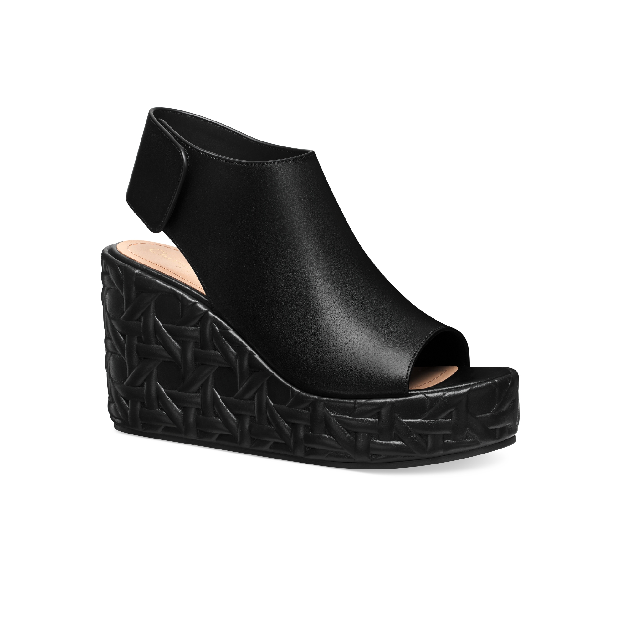 Dior ブラック ウェッジサンダル DIOR | Attitude Dior ウェッジサンダル カーフスキン