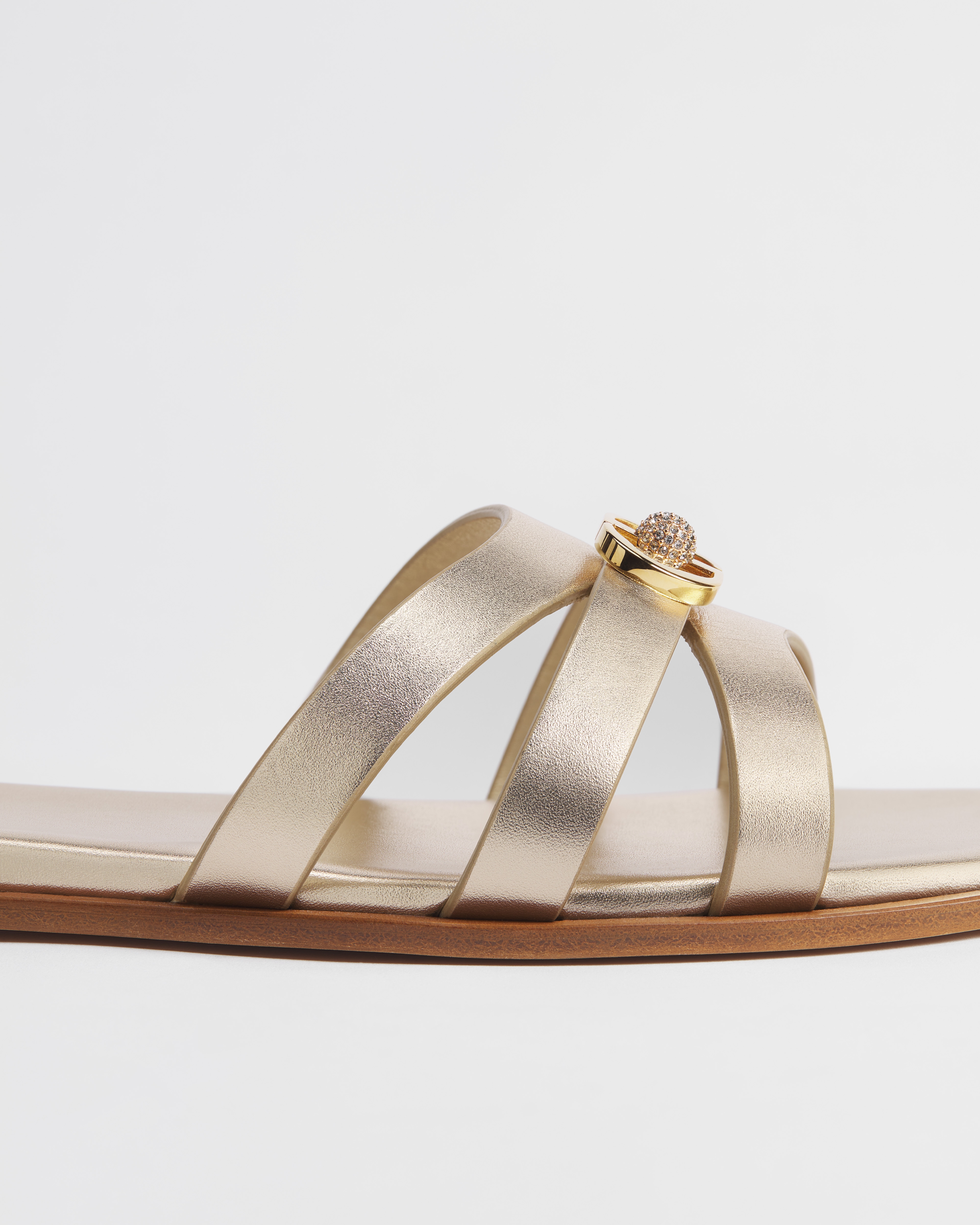 Dior Or 30M Slide Gold-Tone Laminated Calfskin E09