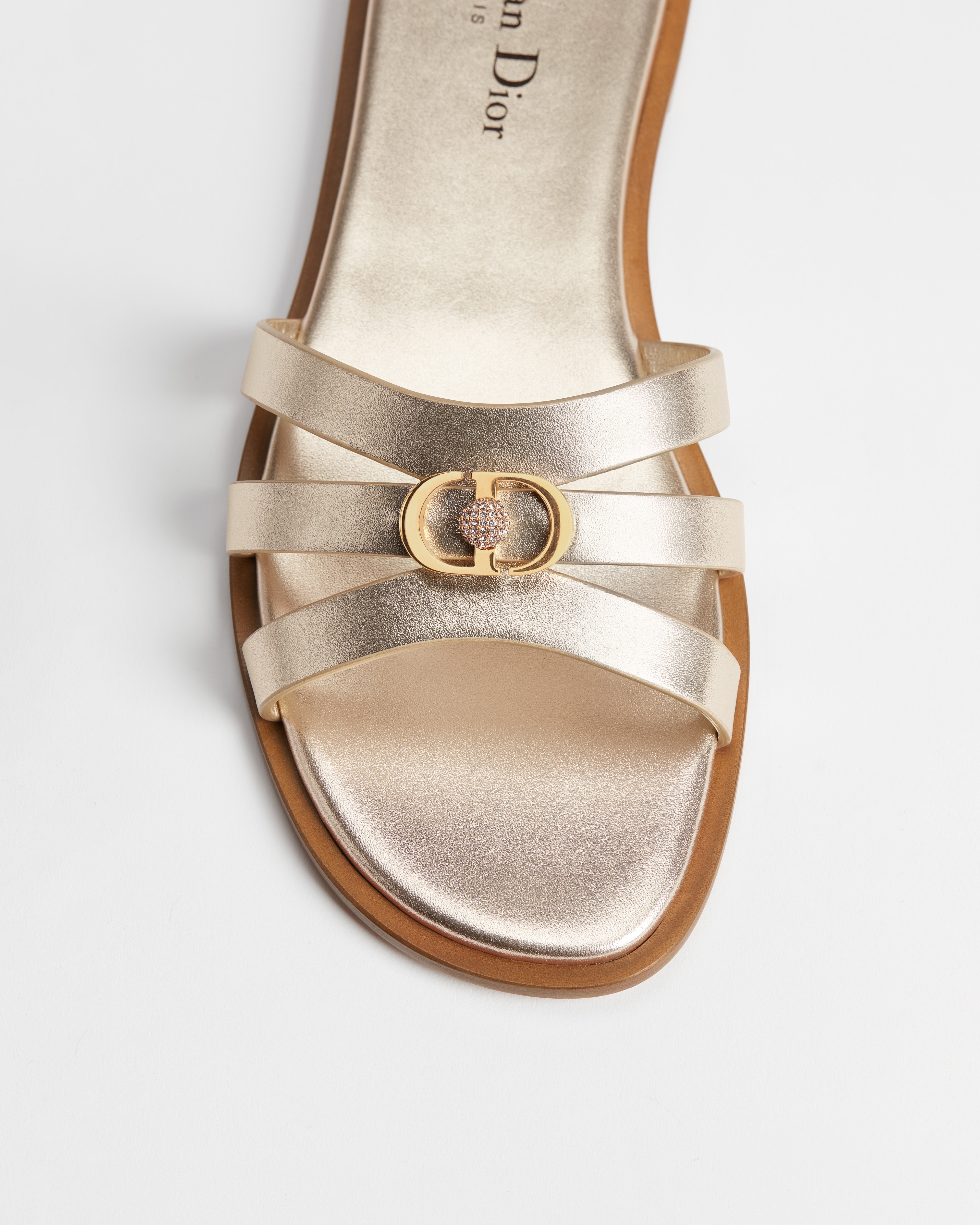 Dior Or 30M Slide Gold-Tone Laminated Calfskin E10