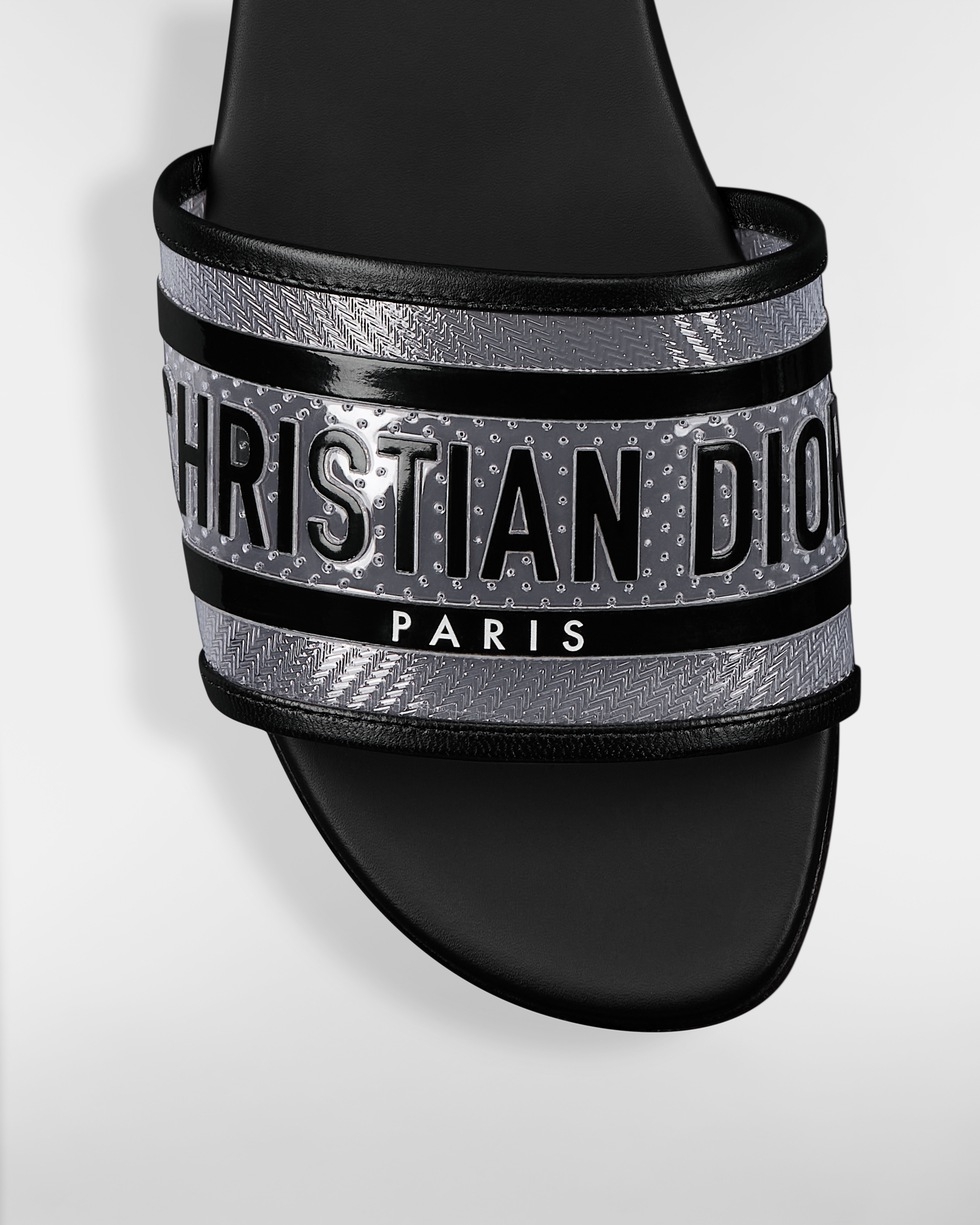 Mule Dway Vinilo transparente y negro E09