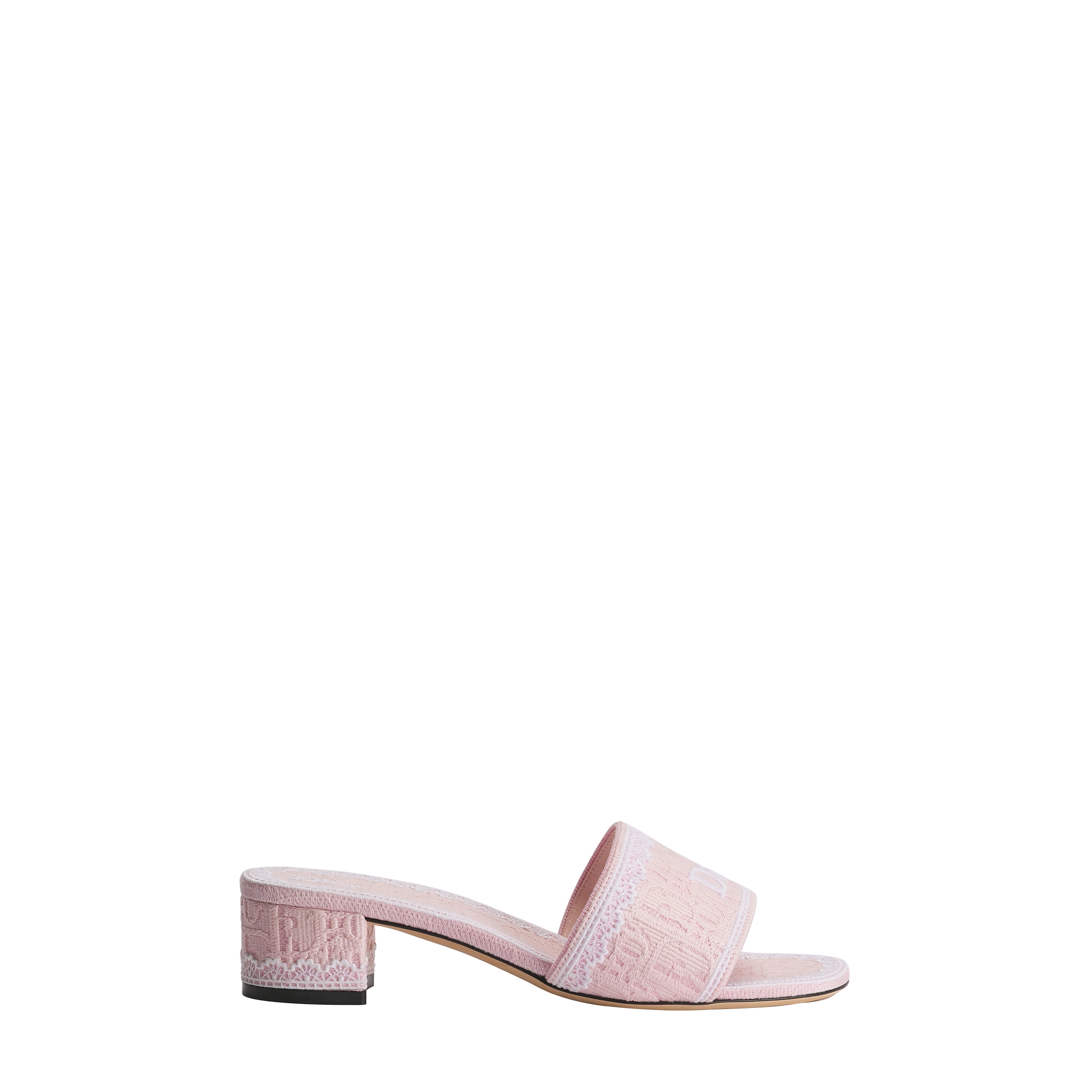  Soupir Pink Dior Oblique Embroidered Cotton and White Lace