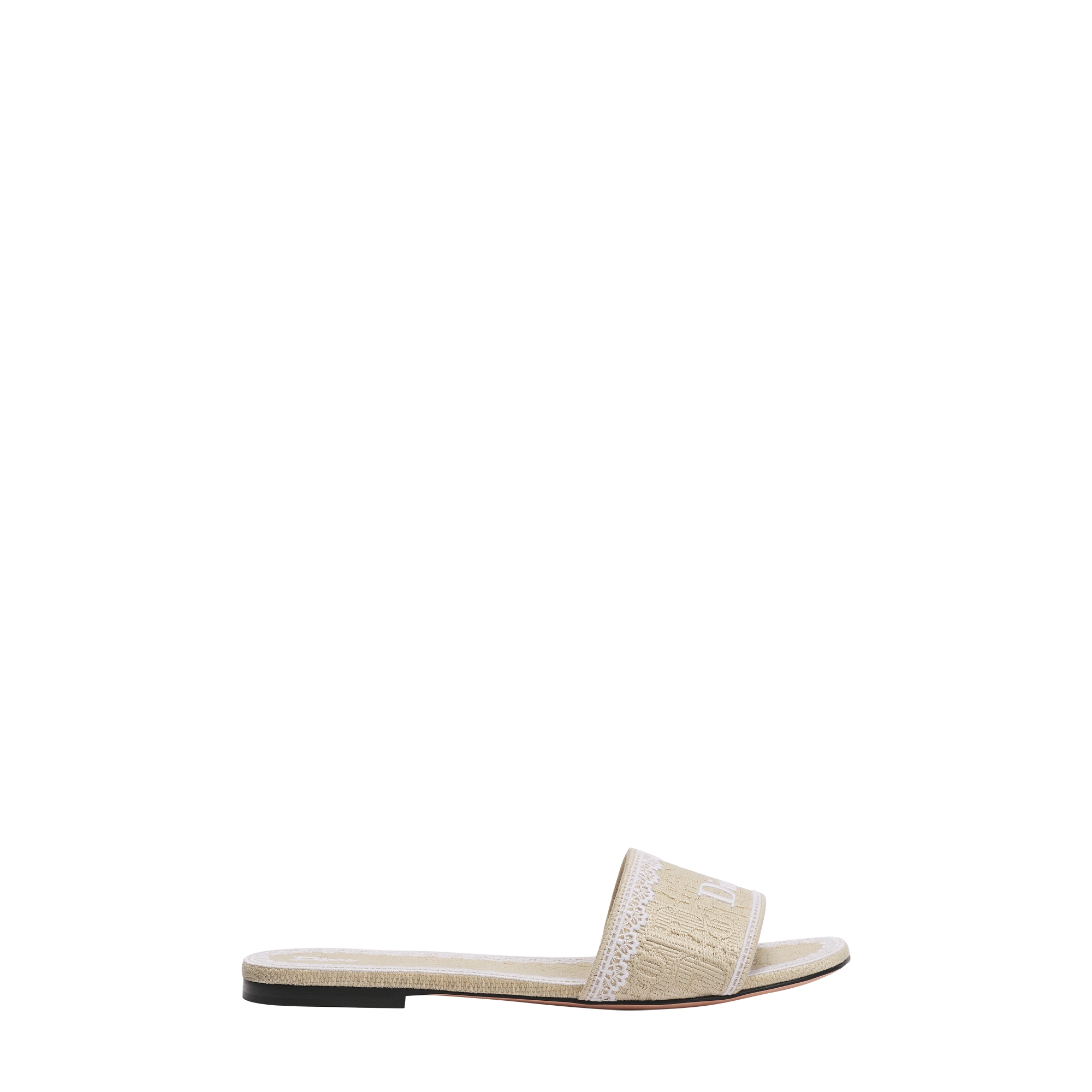 Dior Dentelle Slide Trench Dior Oblique Embroidered Cotton and White Lace E02
