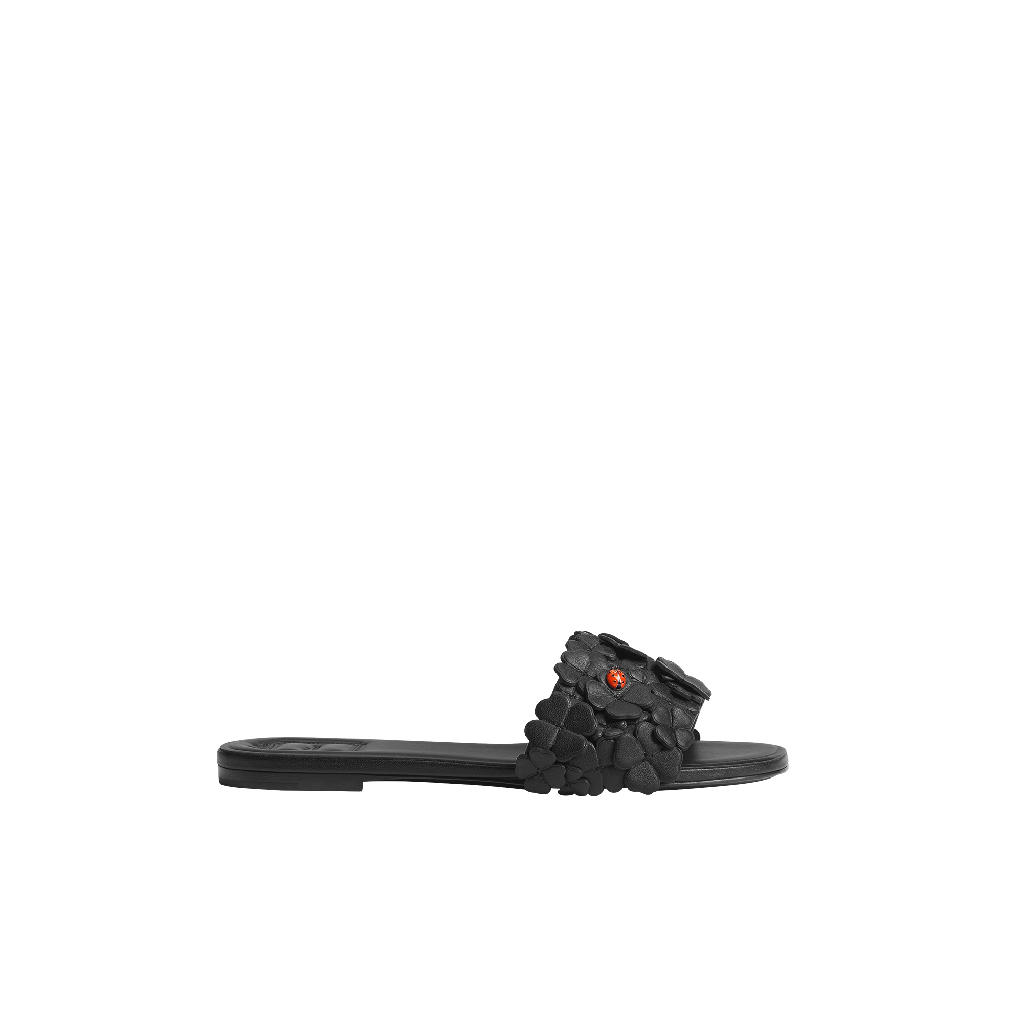 Dior ブラック ミュール Dior Bloom Slide Black Dior Clover Embroidered Lambskin | DIOR