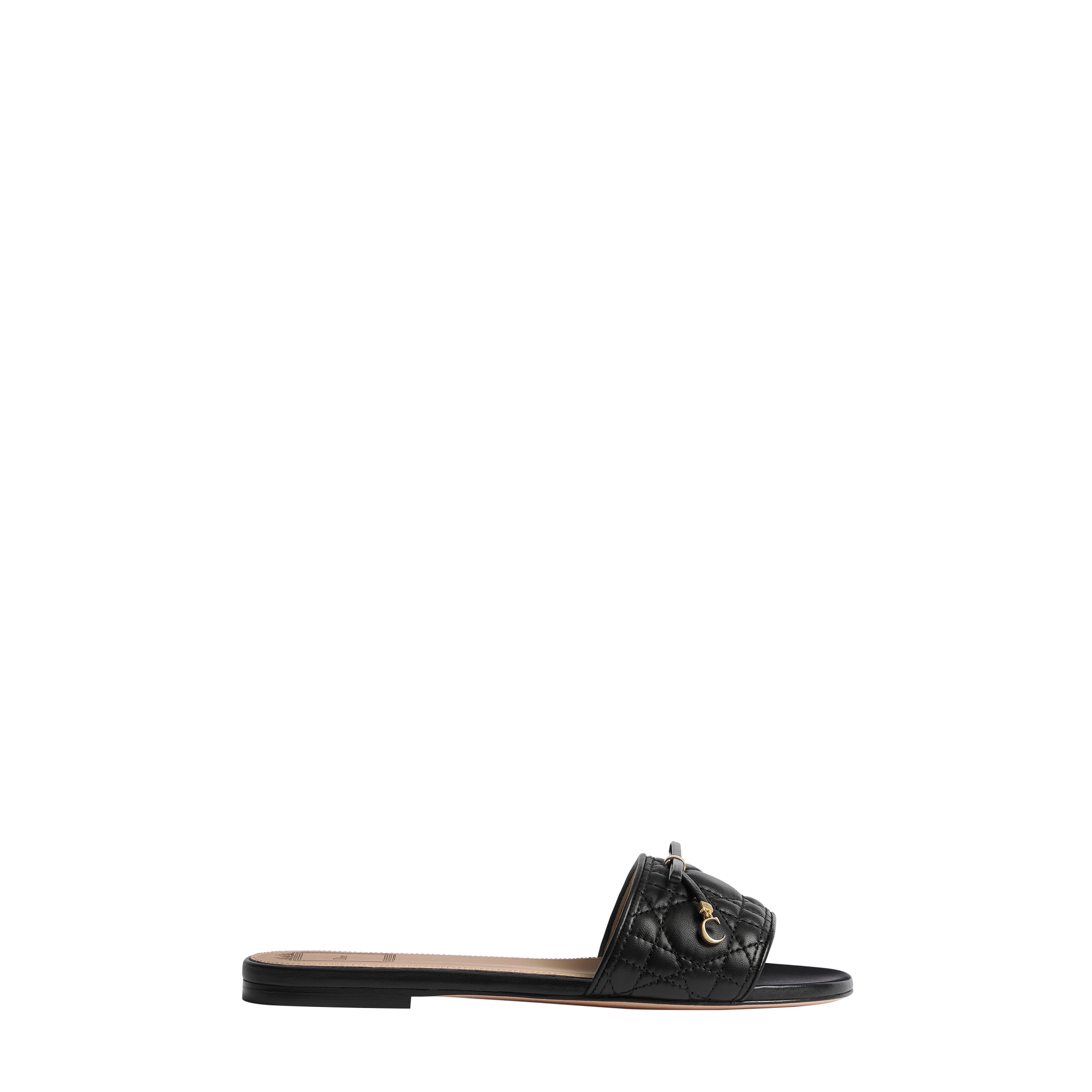 Dior Cannage Slide Black Quilted Cannage Lambskin E02