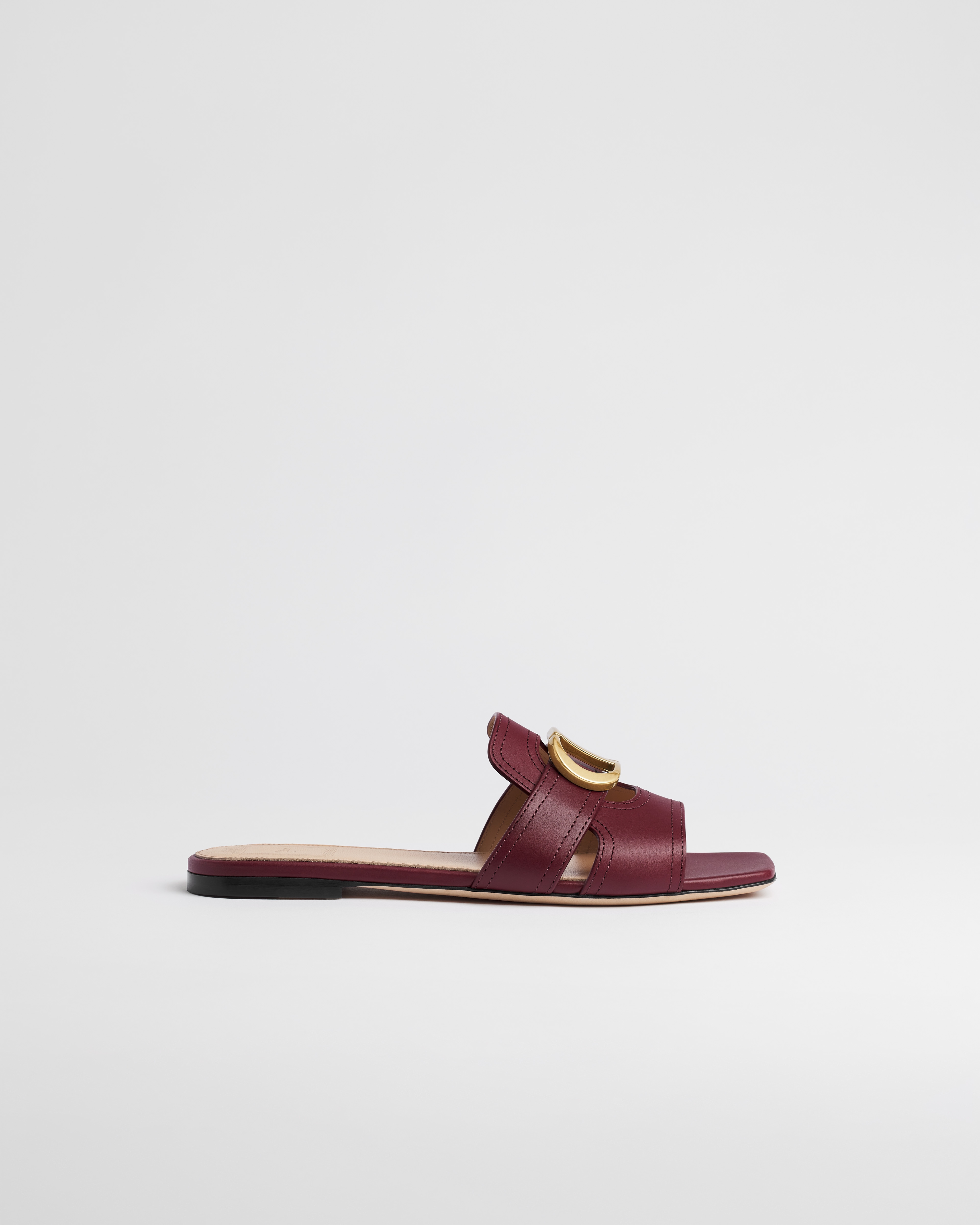 Dior Or 30 Montaigne Slide Rouge Hermitage Calfskin E02