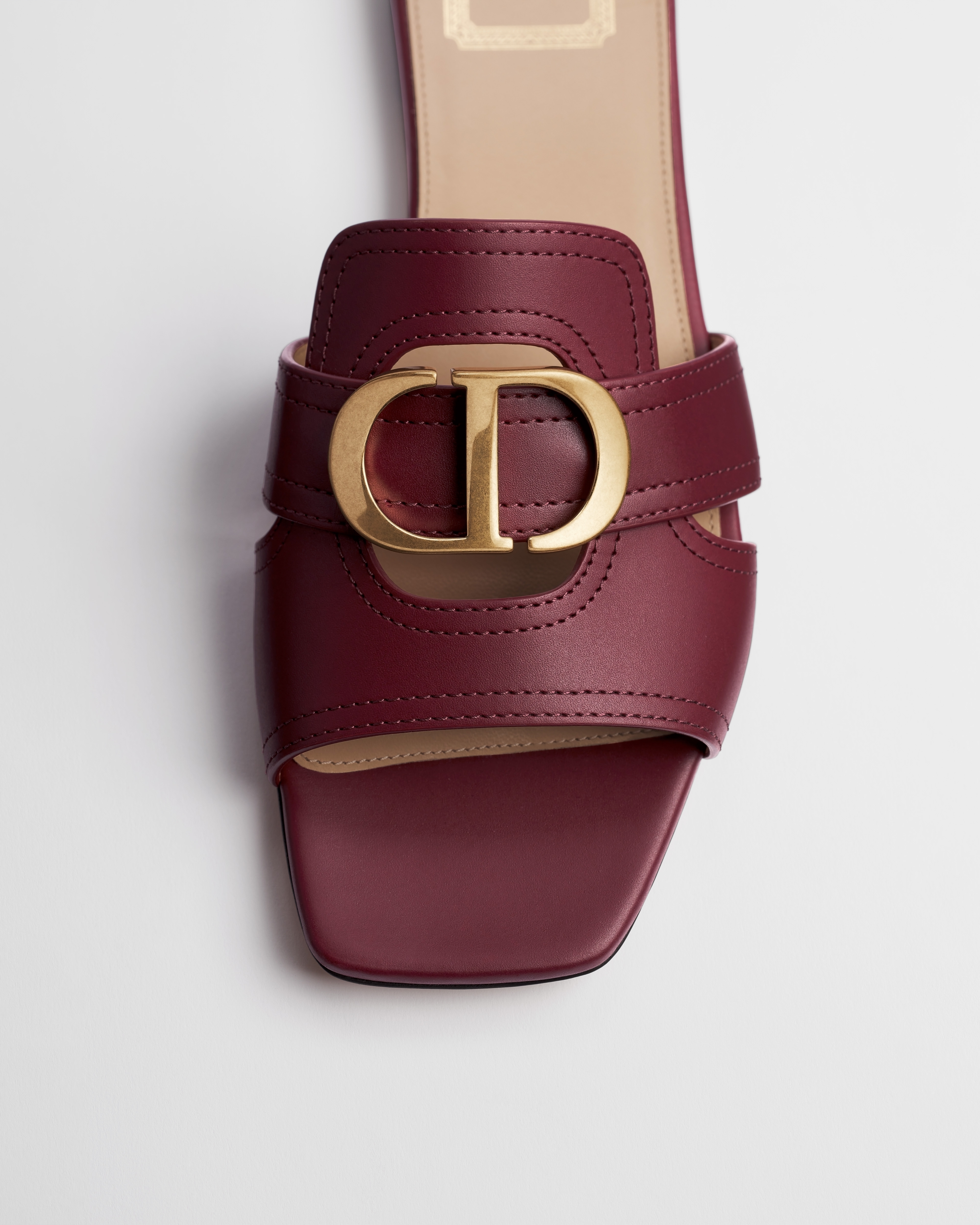 Dior Or 30 Montaigne Slide Rouge Hermitage Calfskin E10