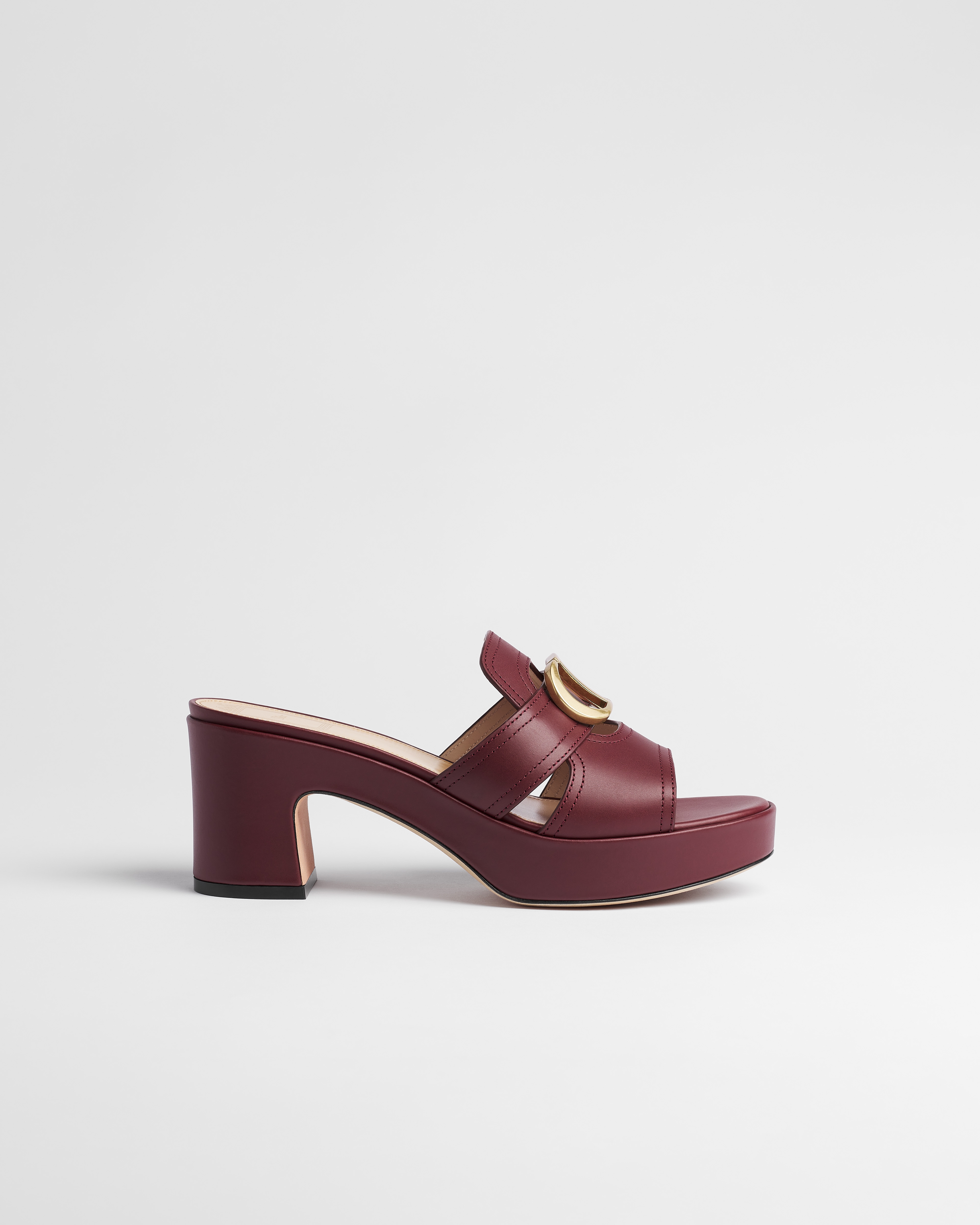 Dior Or 30 Montaigne Platform Slide Rouge Hermitage Calfskin E02