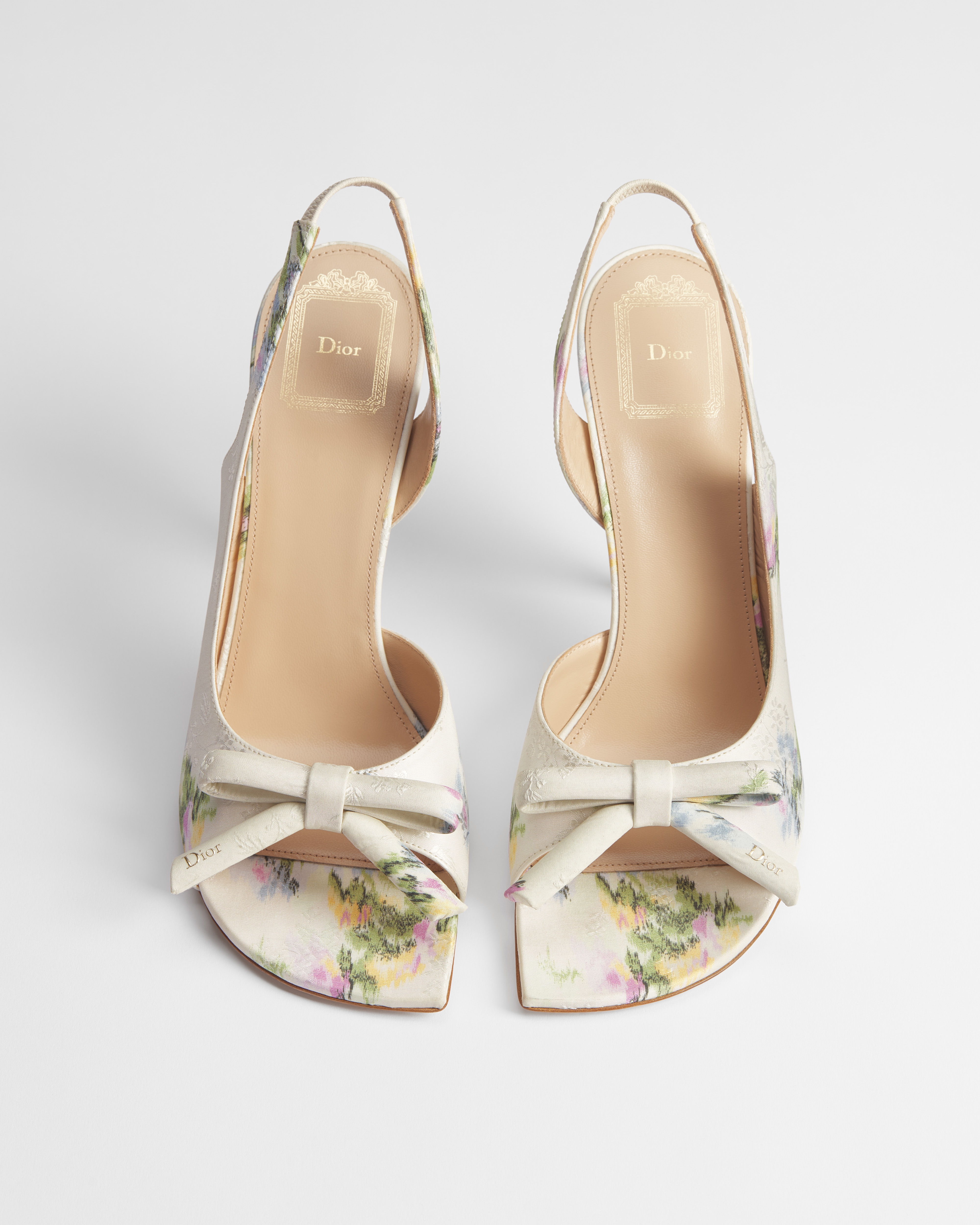 Dior Bow Heeled Slingback Sandal