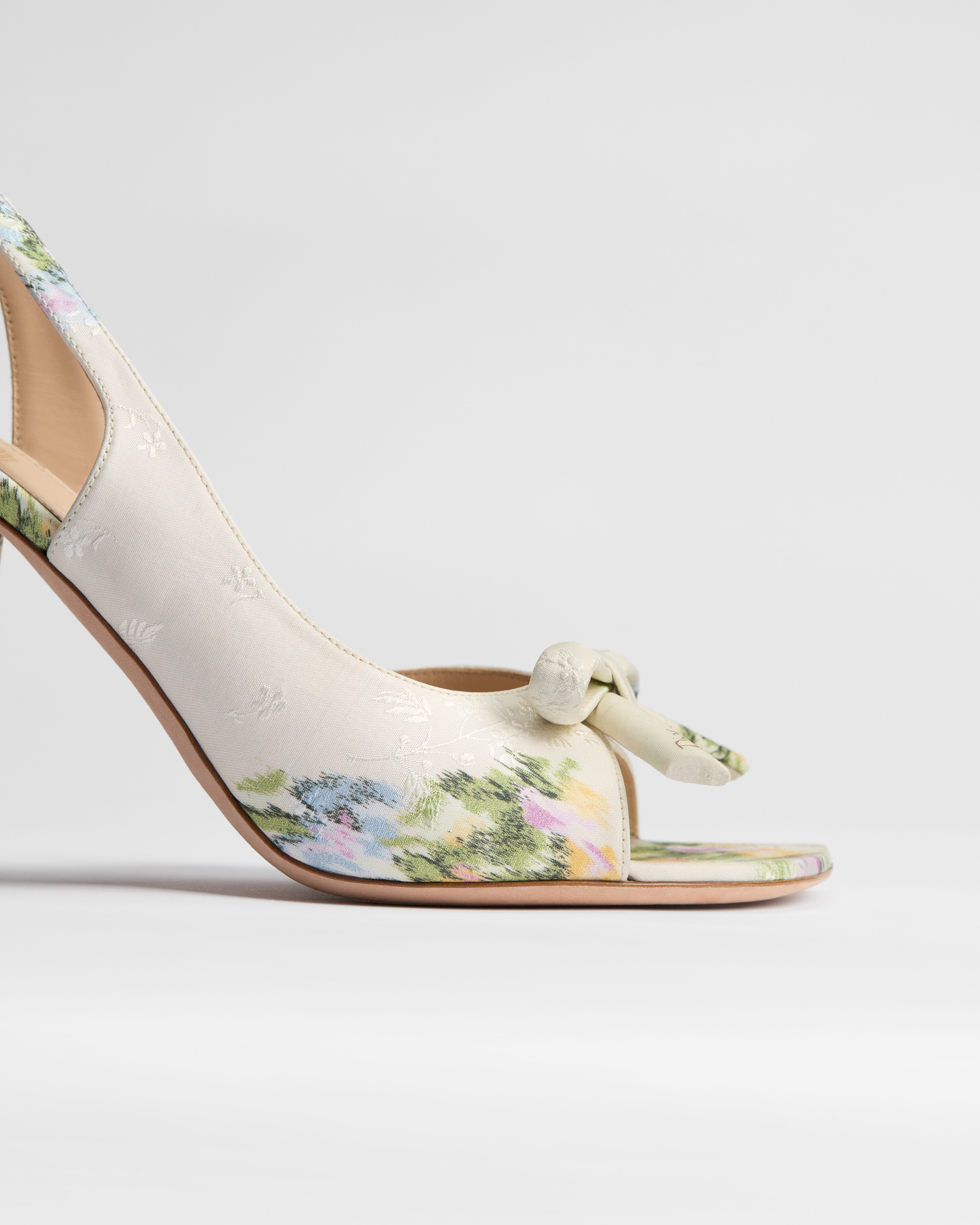 Dior Bow Heeled Slingback Sandal