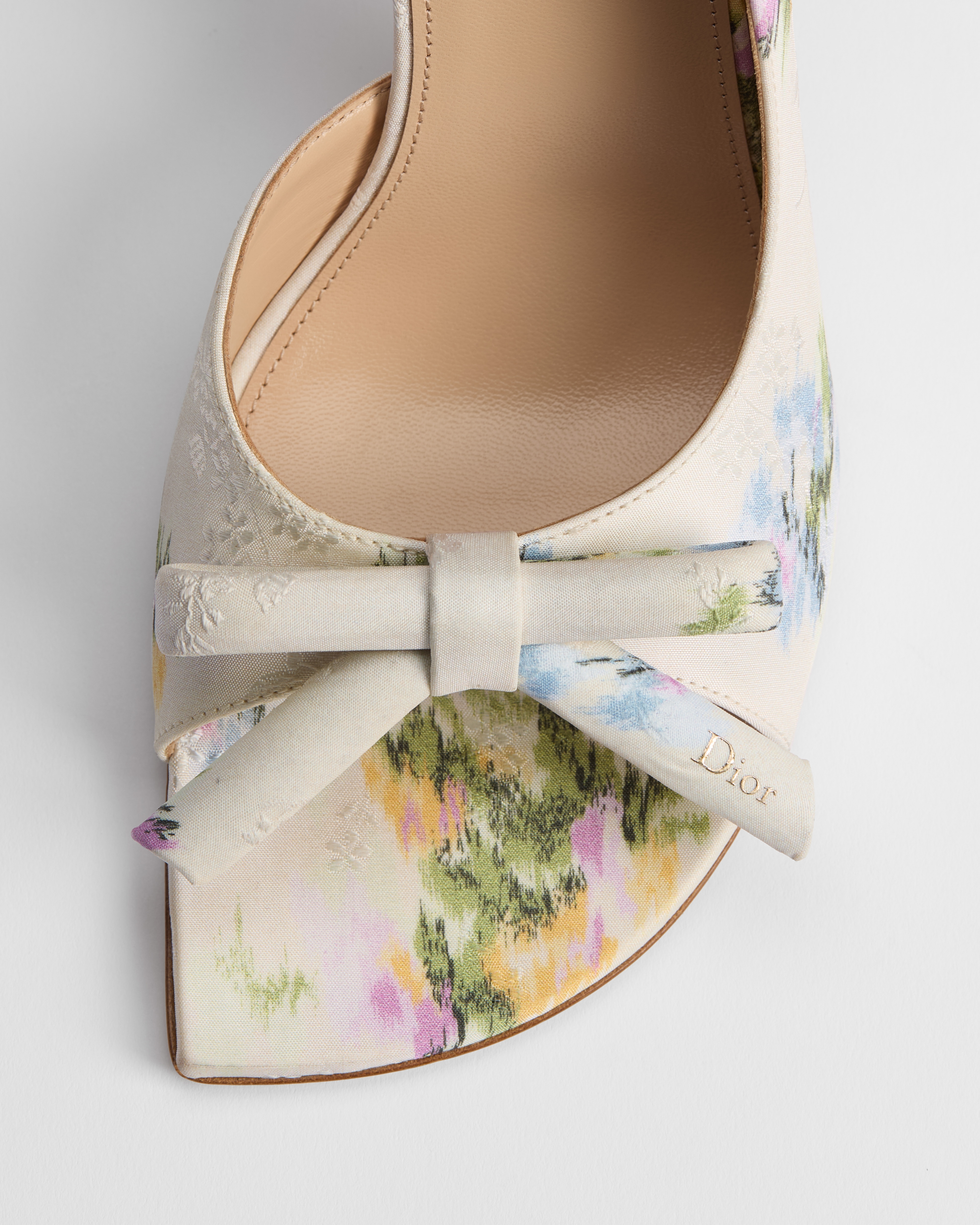 Dior Bow Heeled Slingback Sandal