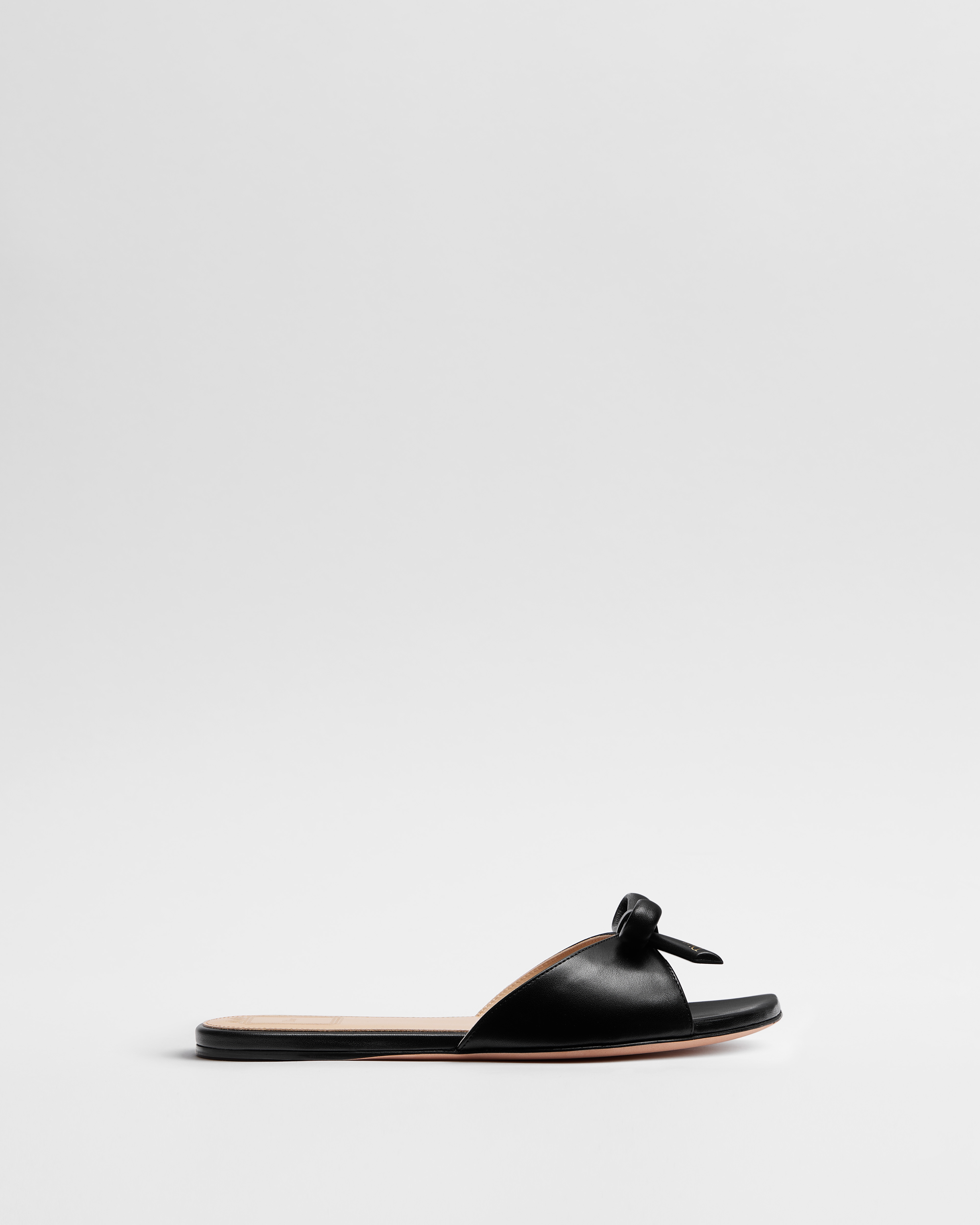 Dior Bow Slide Lammleder in Schwarz E02