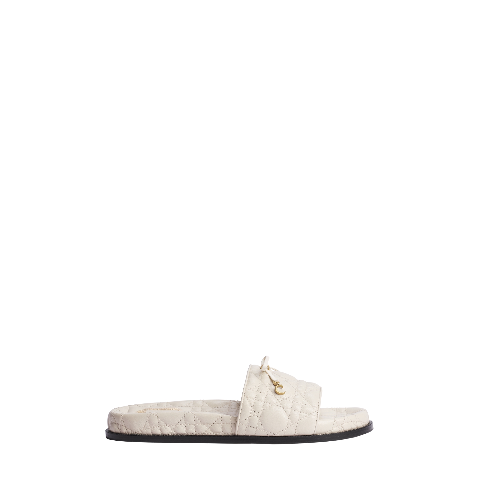  White Quilted Cannage Lambskin