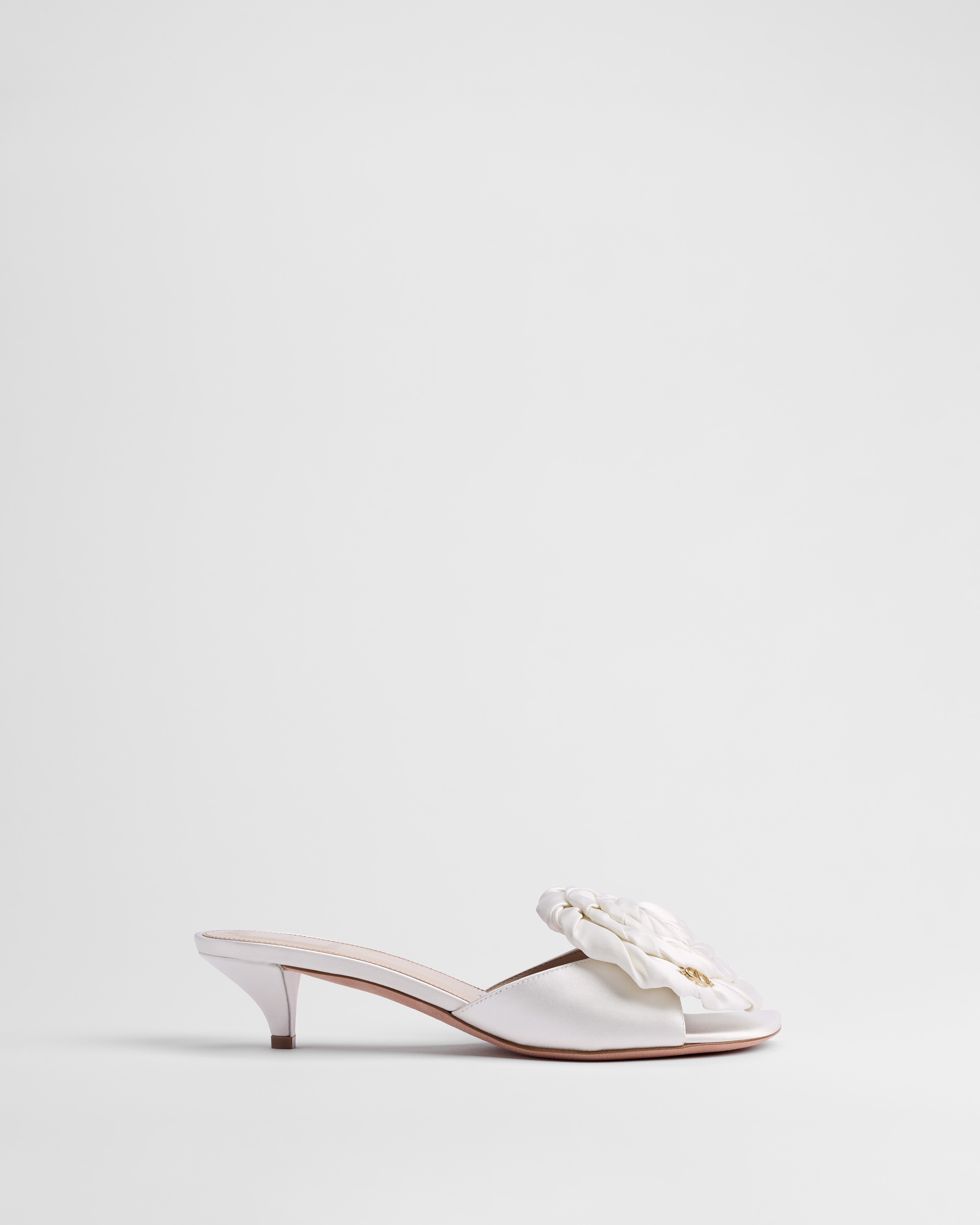 Dior Aurore Heeled Sandal White Satin E02