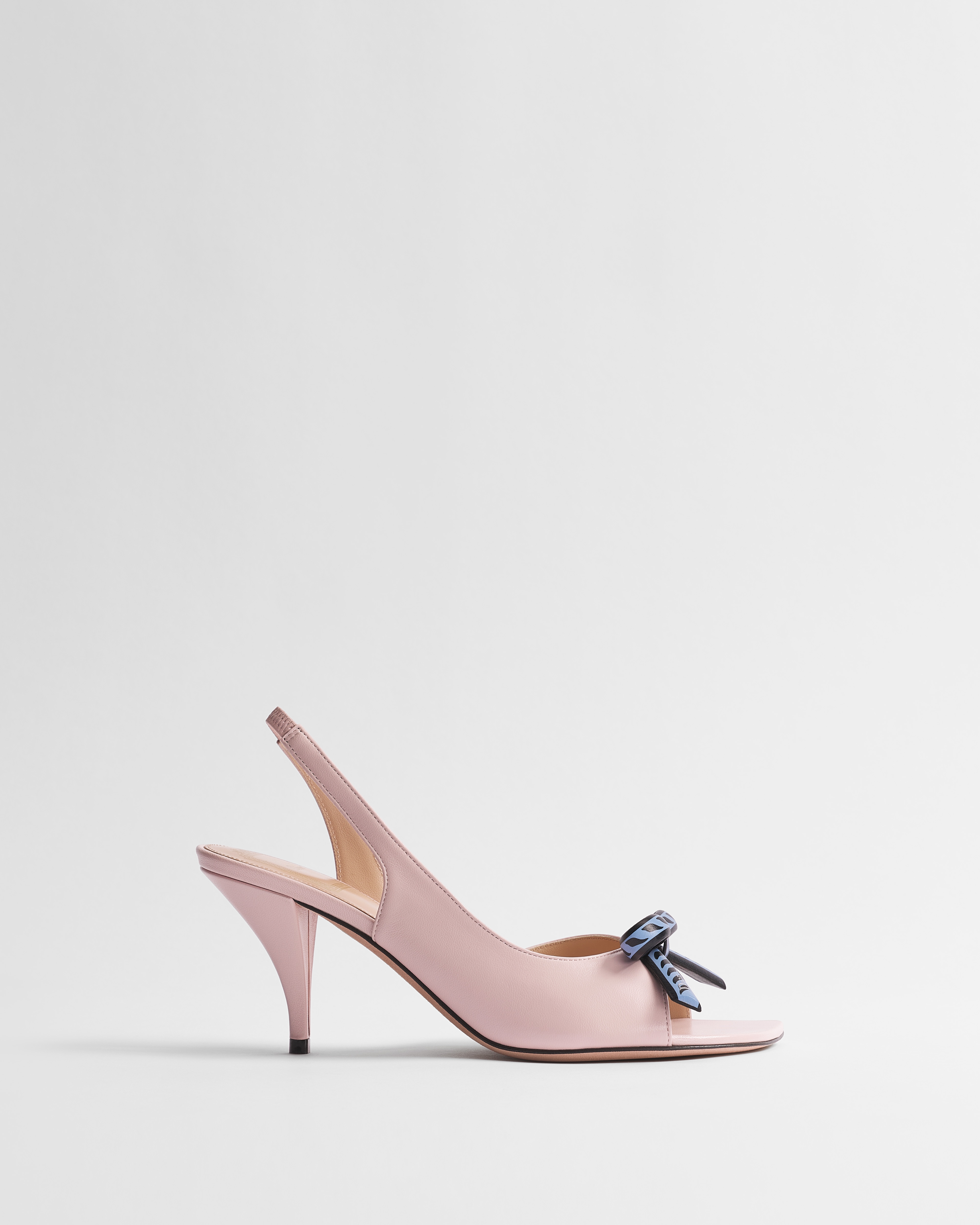 Dior Qixi Dior Bow Slingback-Sandalette Lammleder in Dragée Rosa E02