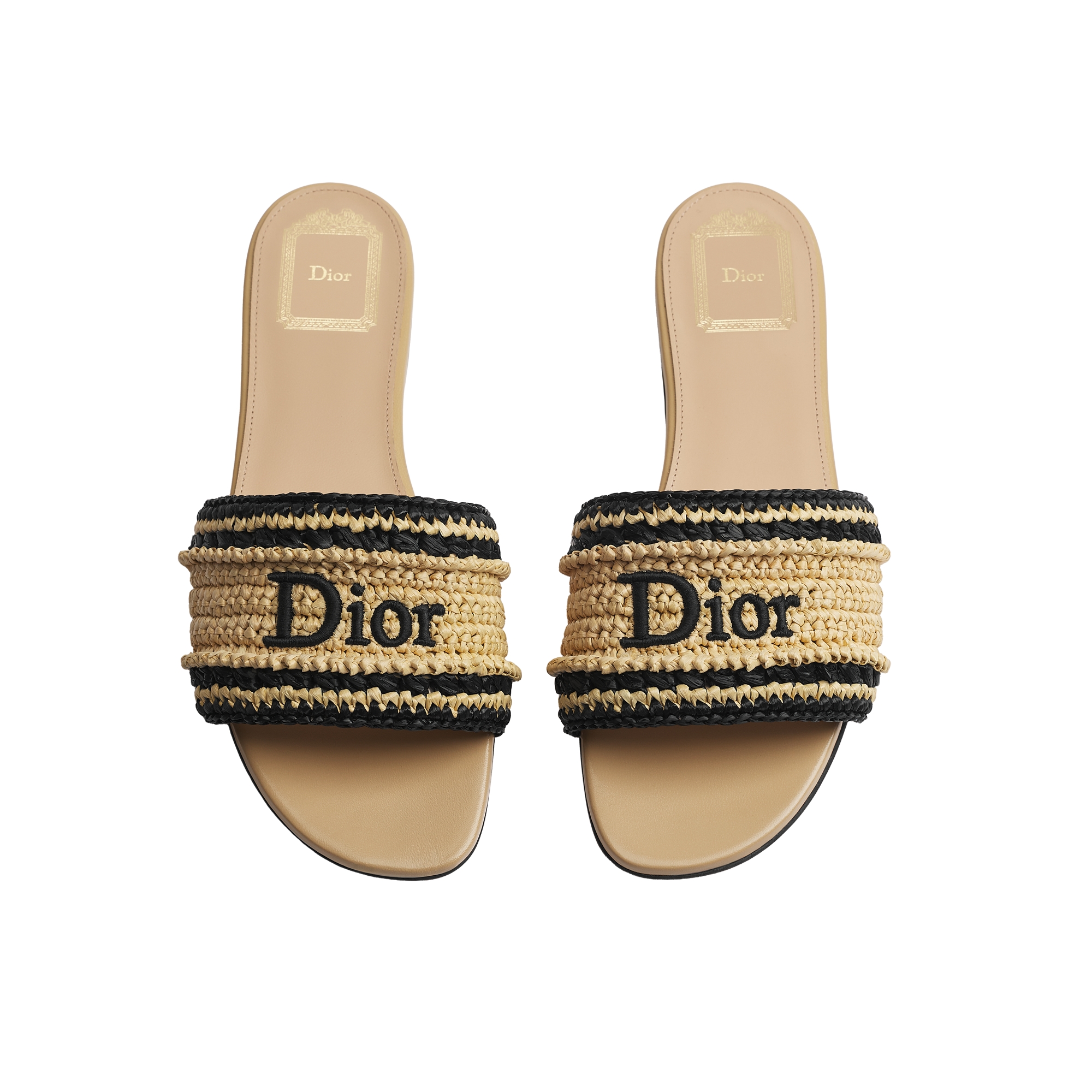 Dioriviera Dior Woven Slide Trench Crocheted Raffia-Effect Technical Fabric E06
