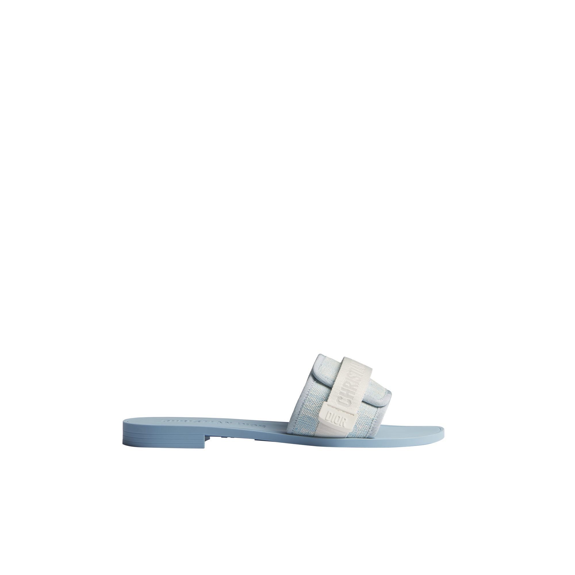  White and Sky Blue Dior Oblique Washed Linen
