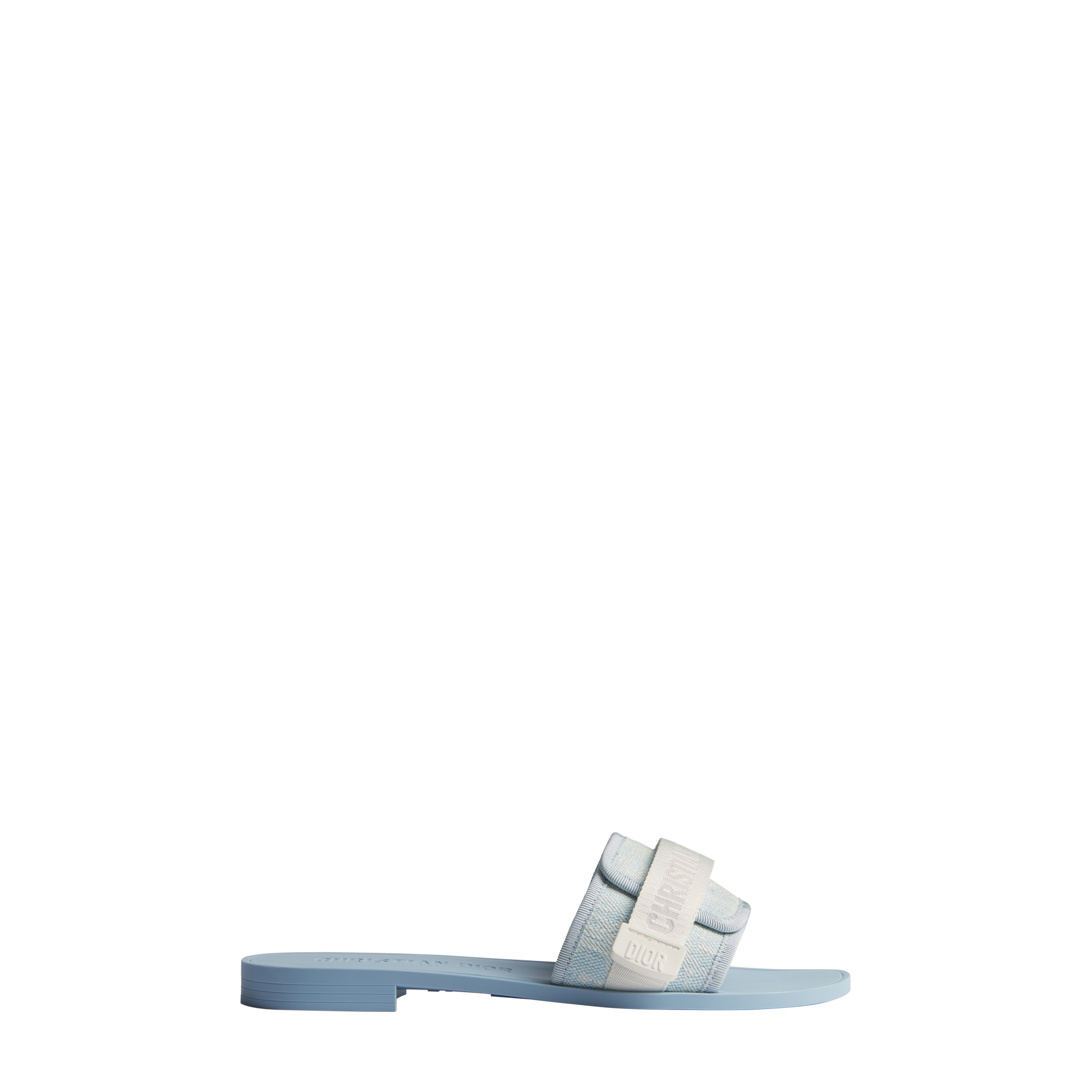  White and Sky Blue Dior Oblique Washed Linen