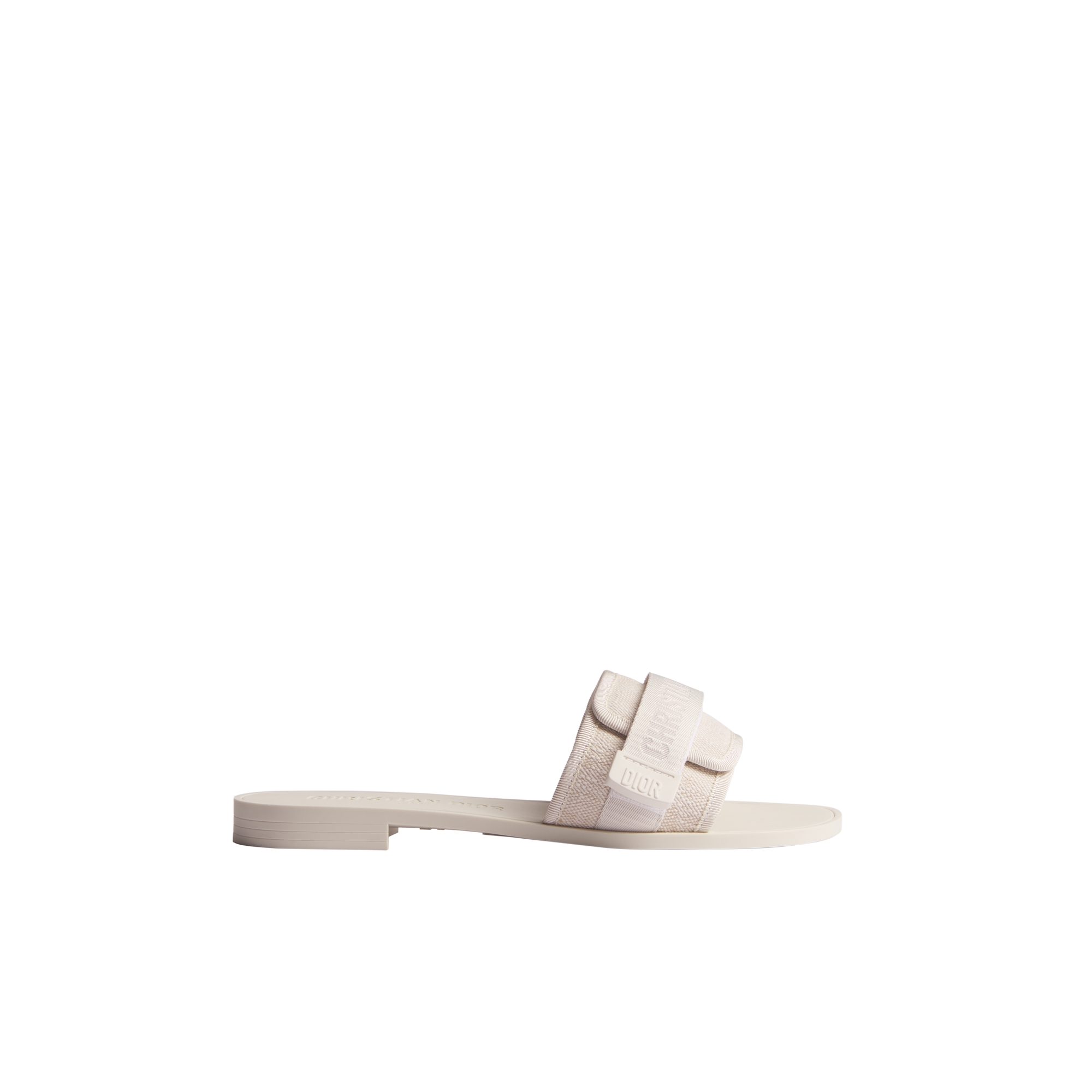  White and Beige Dior Oblique Washed Linen
