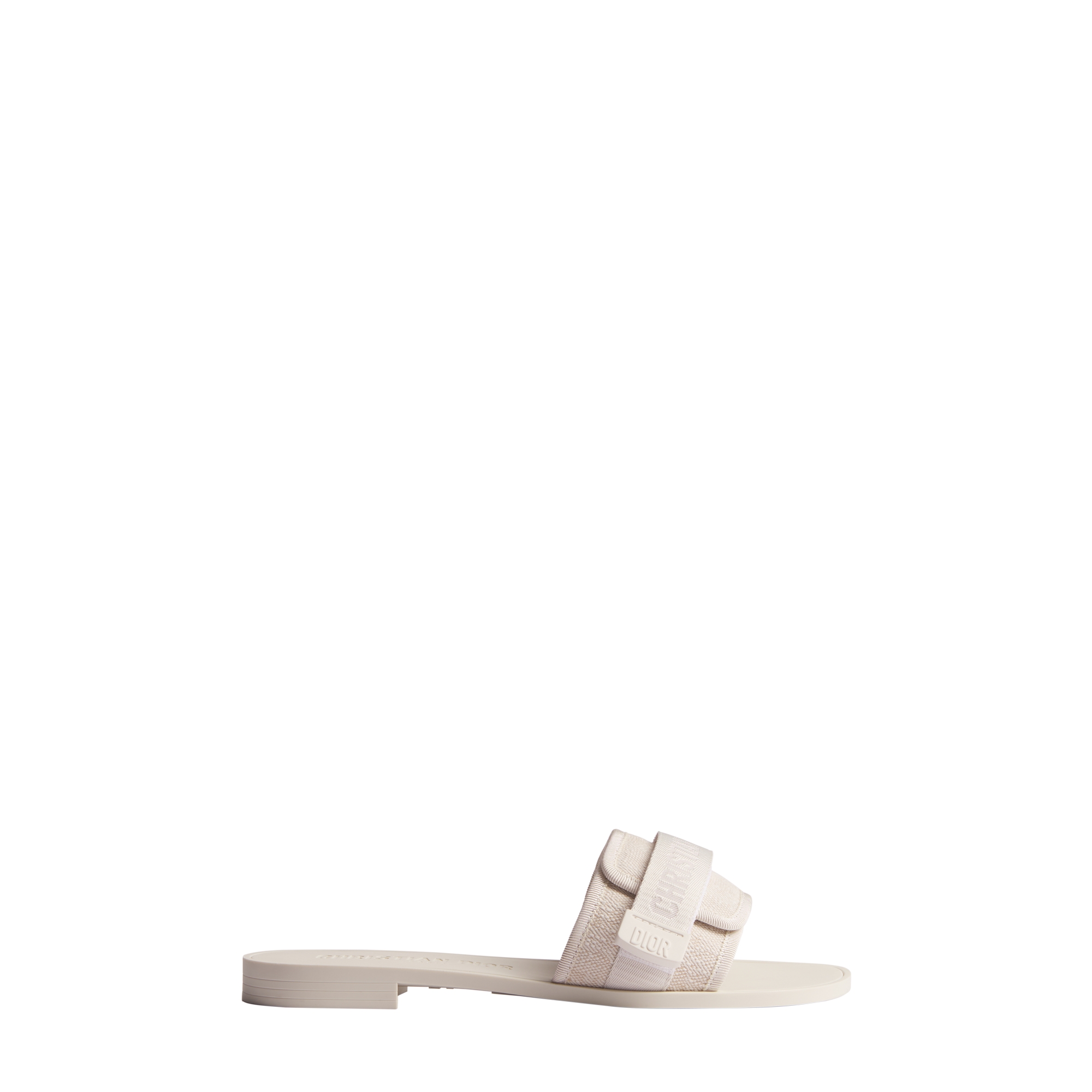  White and Beige Dior Oblique Washed Linen