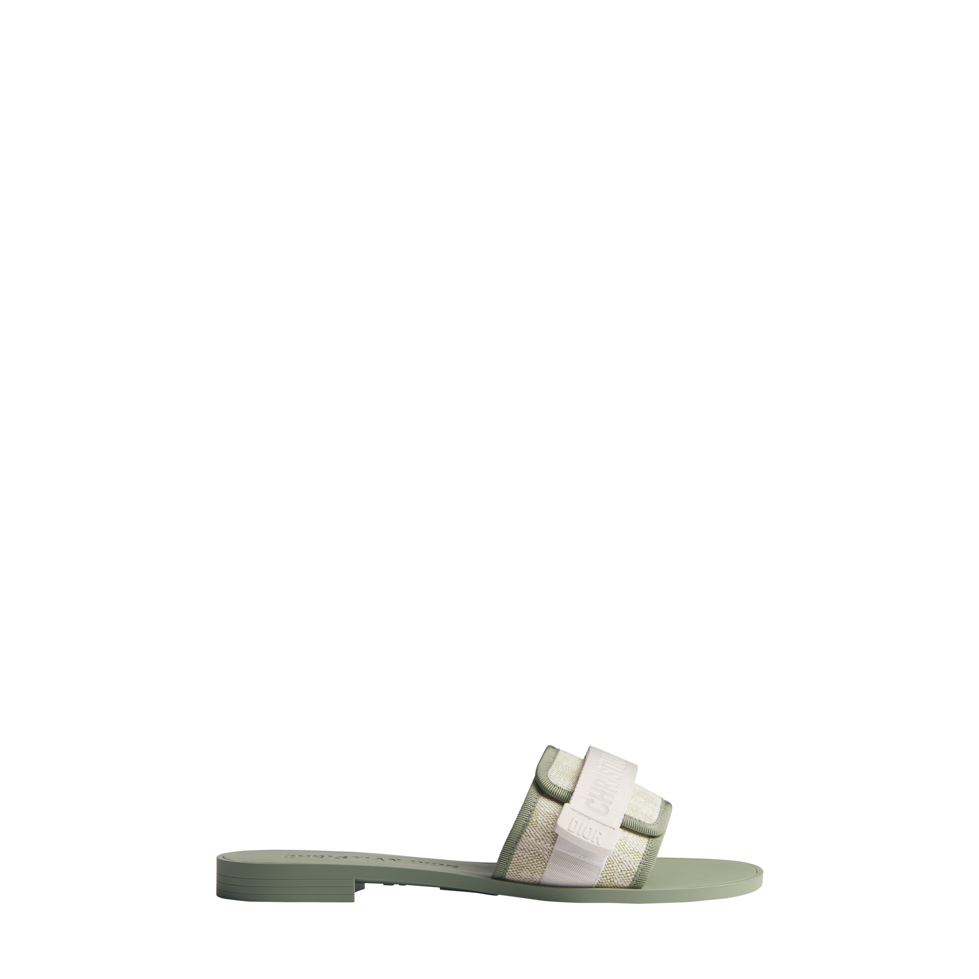  White and Green Dior Oblique Washed Linen