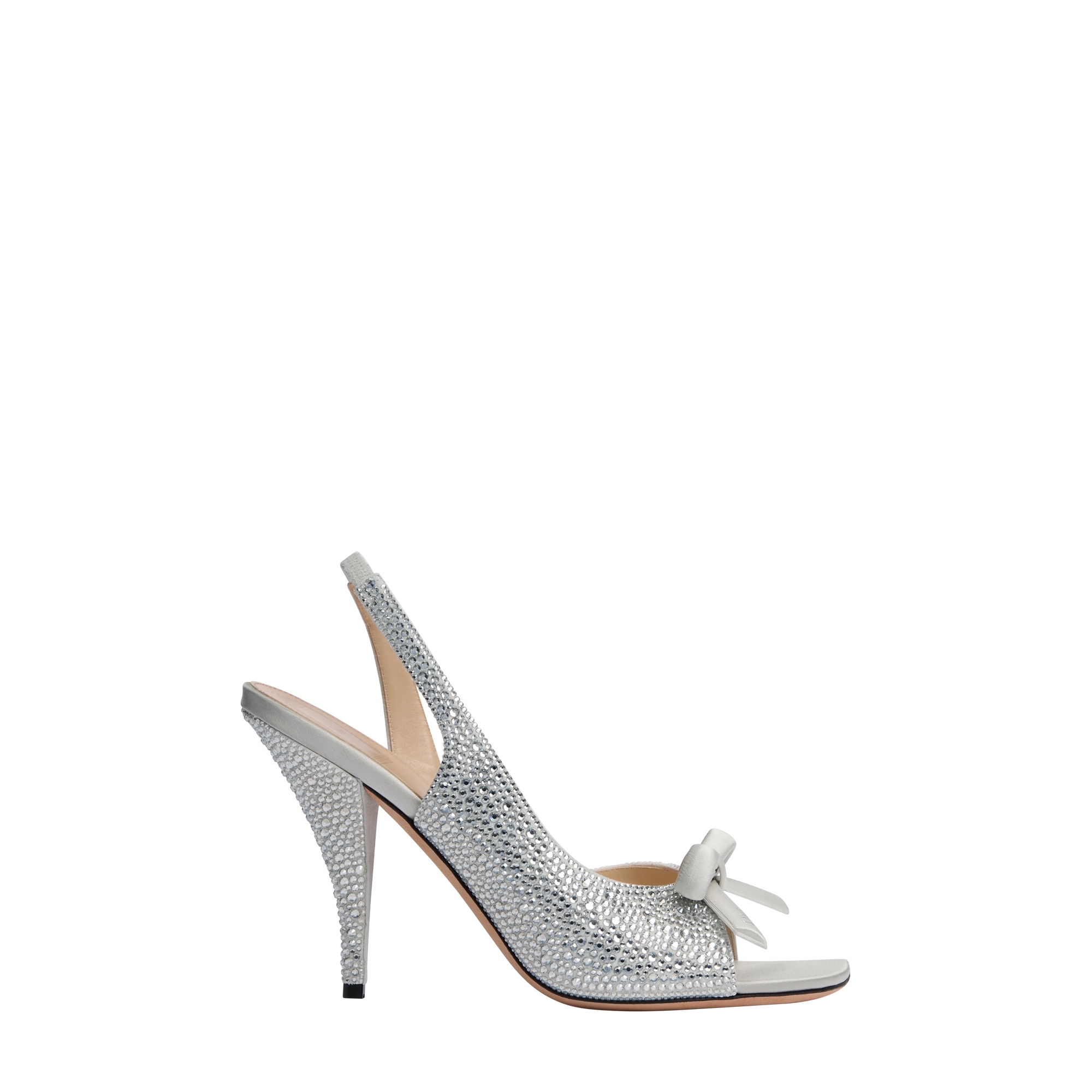  Ante de piel de cabra y strass plateados