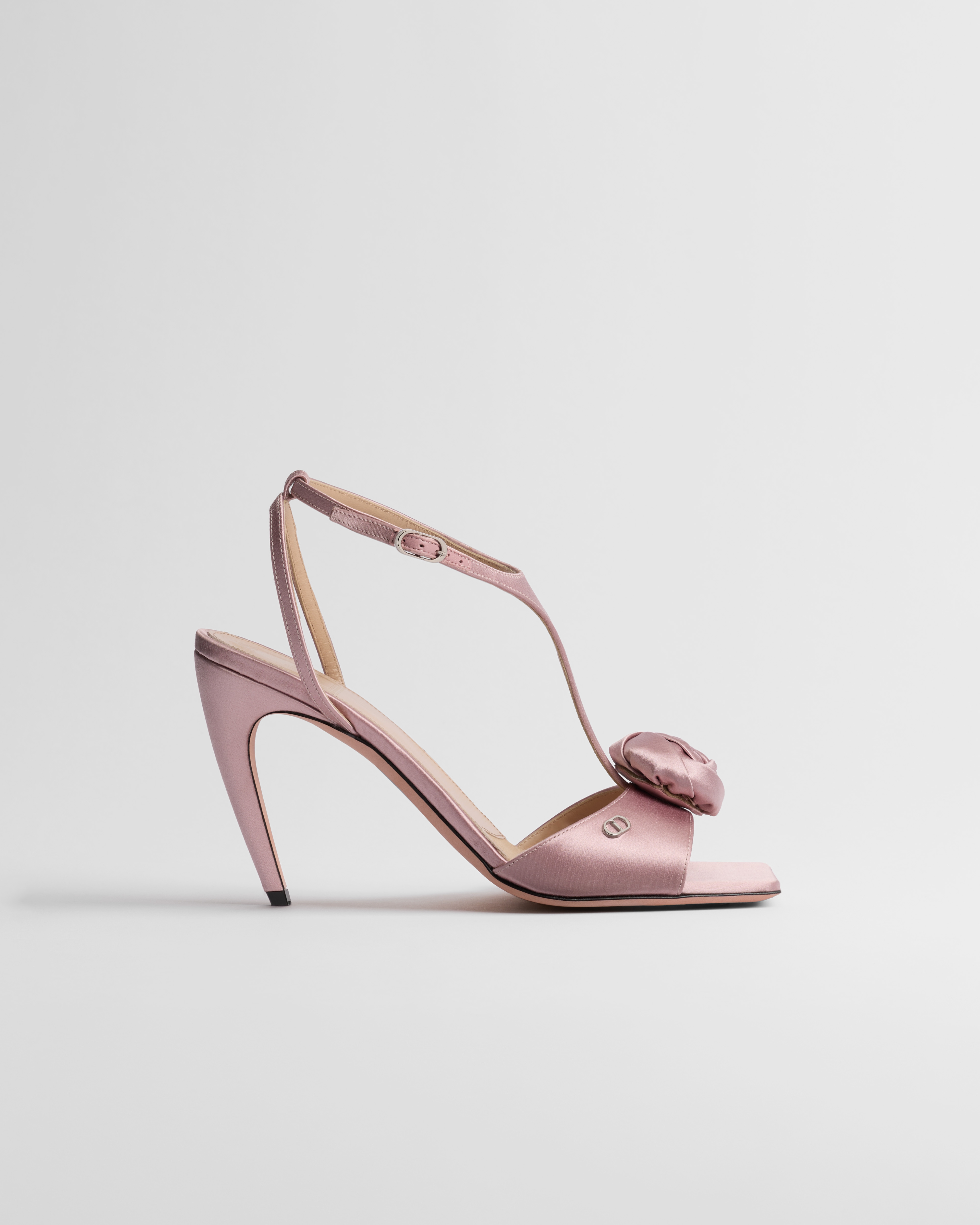 Dior Rose Heeled Sandal Dragée Pink Satin E02