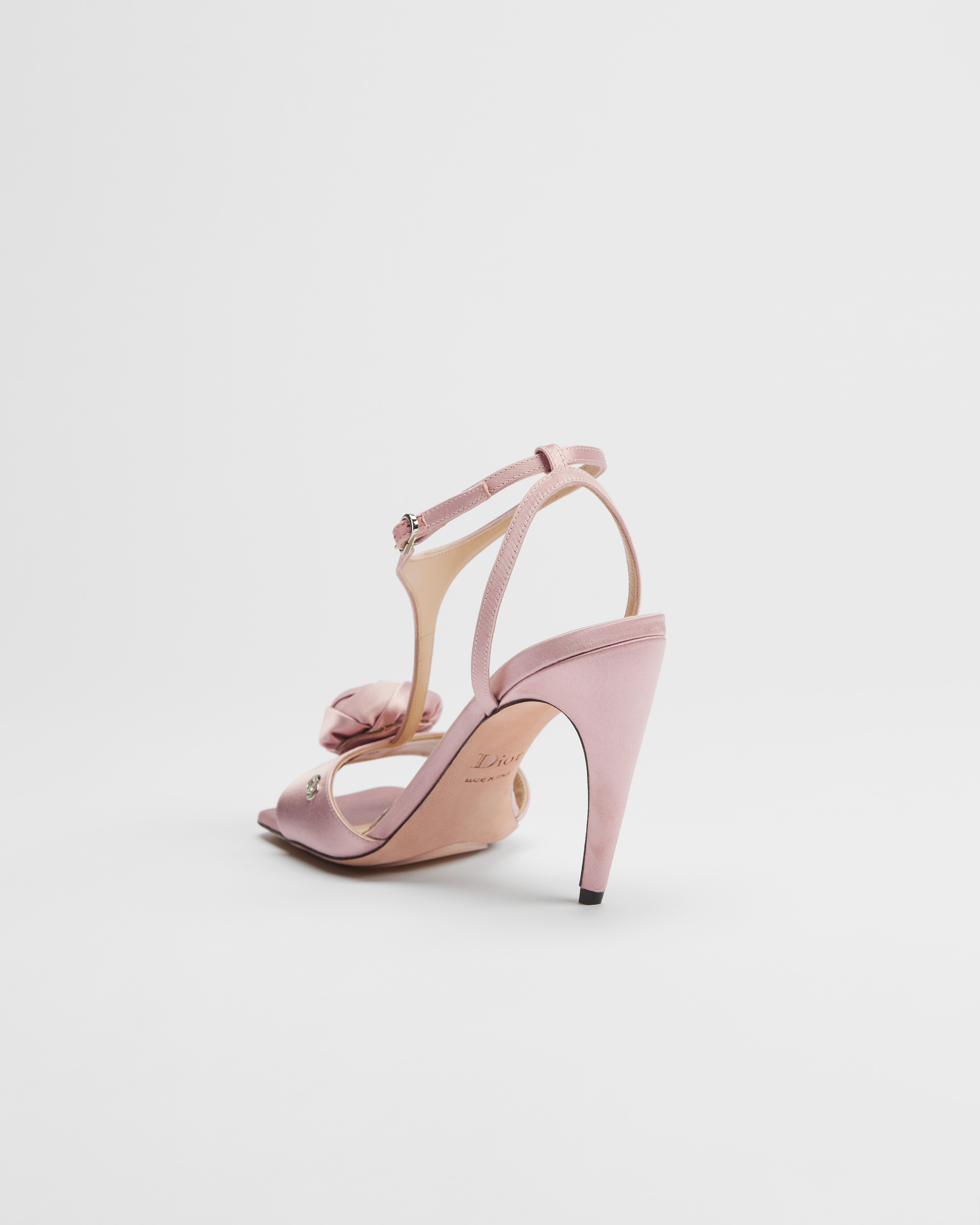 Dior Rose Heeled Sandal Dragée Pink Satin E05