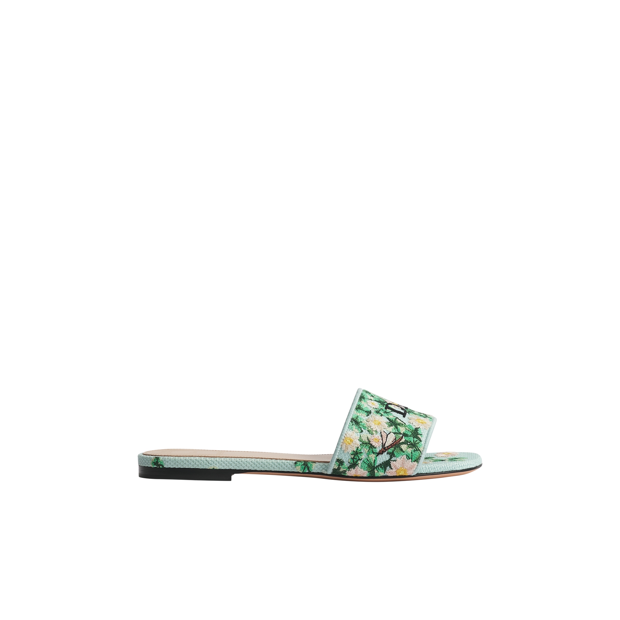  Blue and Green Dior Water Lily Embroidered Cotton