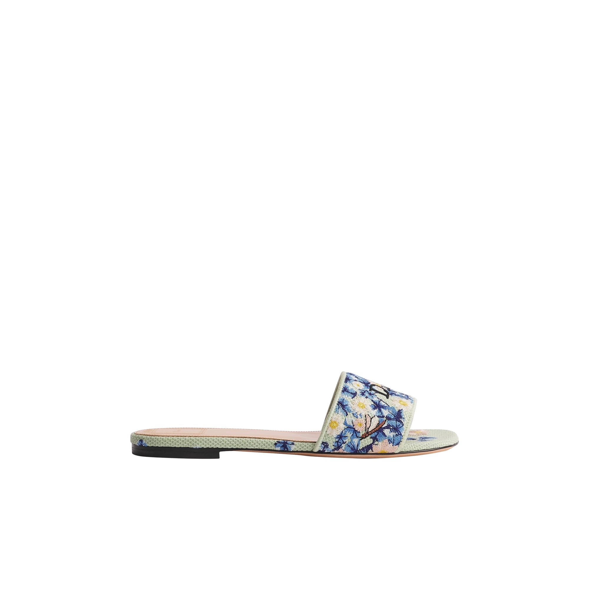  Blue Dior Water Lily Embroidered Cotton