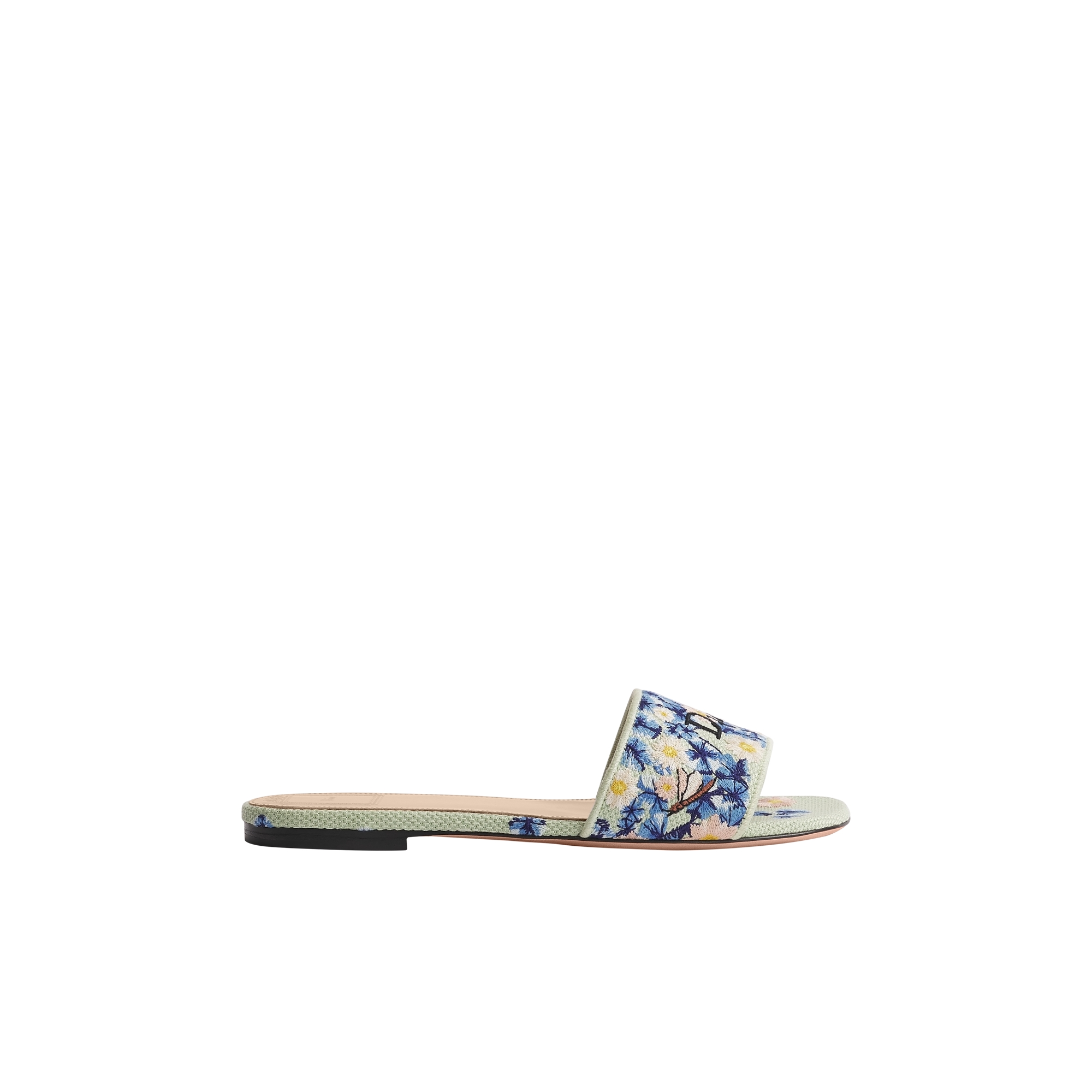  Algodón con bordado Dior Water Lily azul