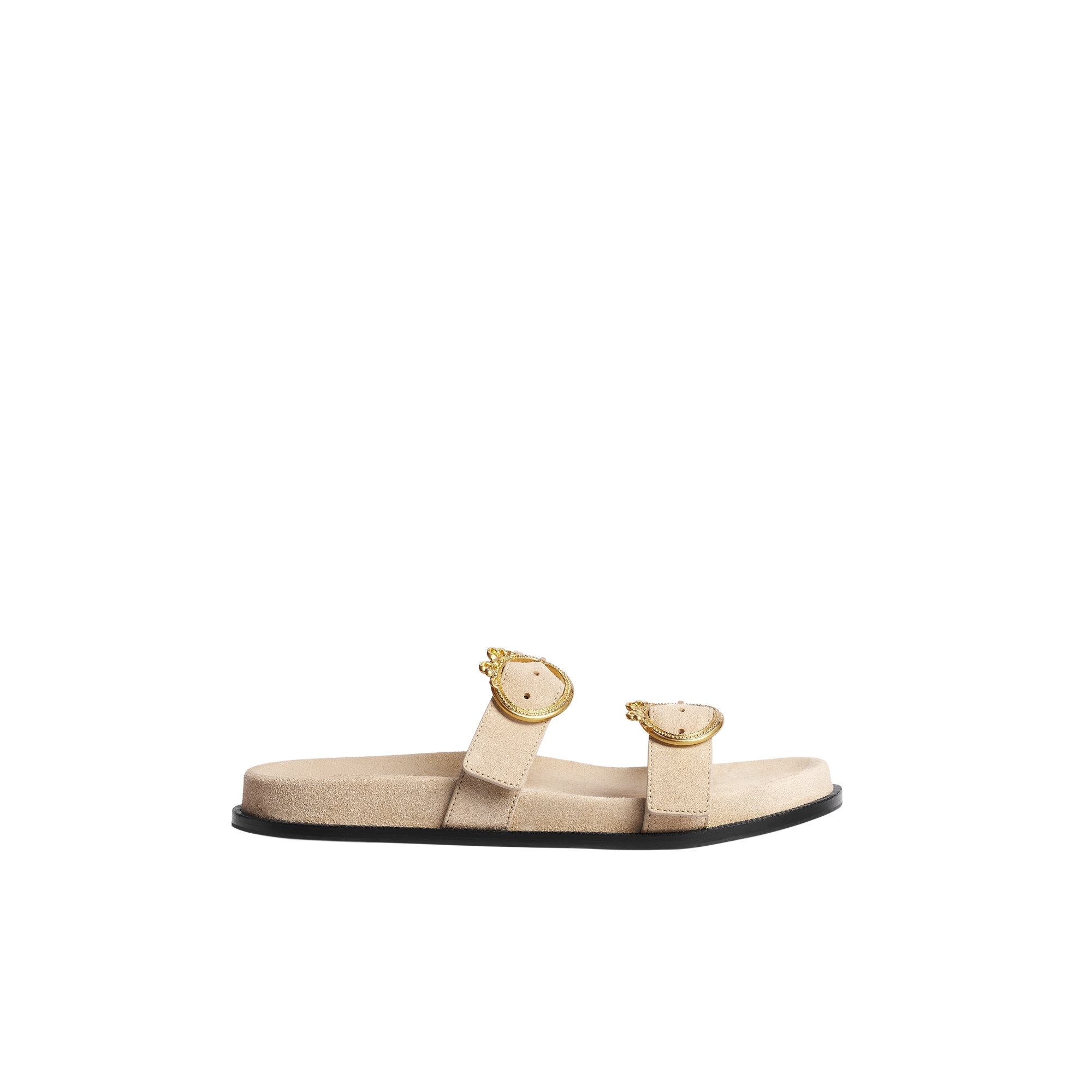 Dior Médaillon Buckle Slide Trench Suede Calfskin | DIOR