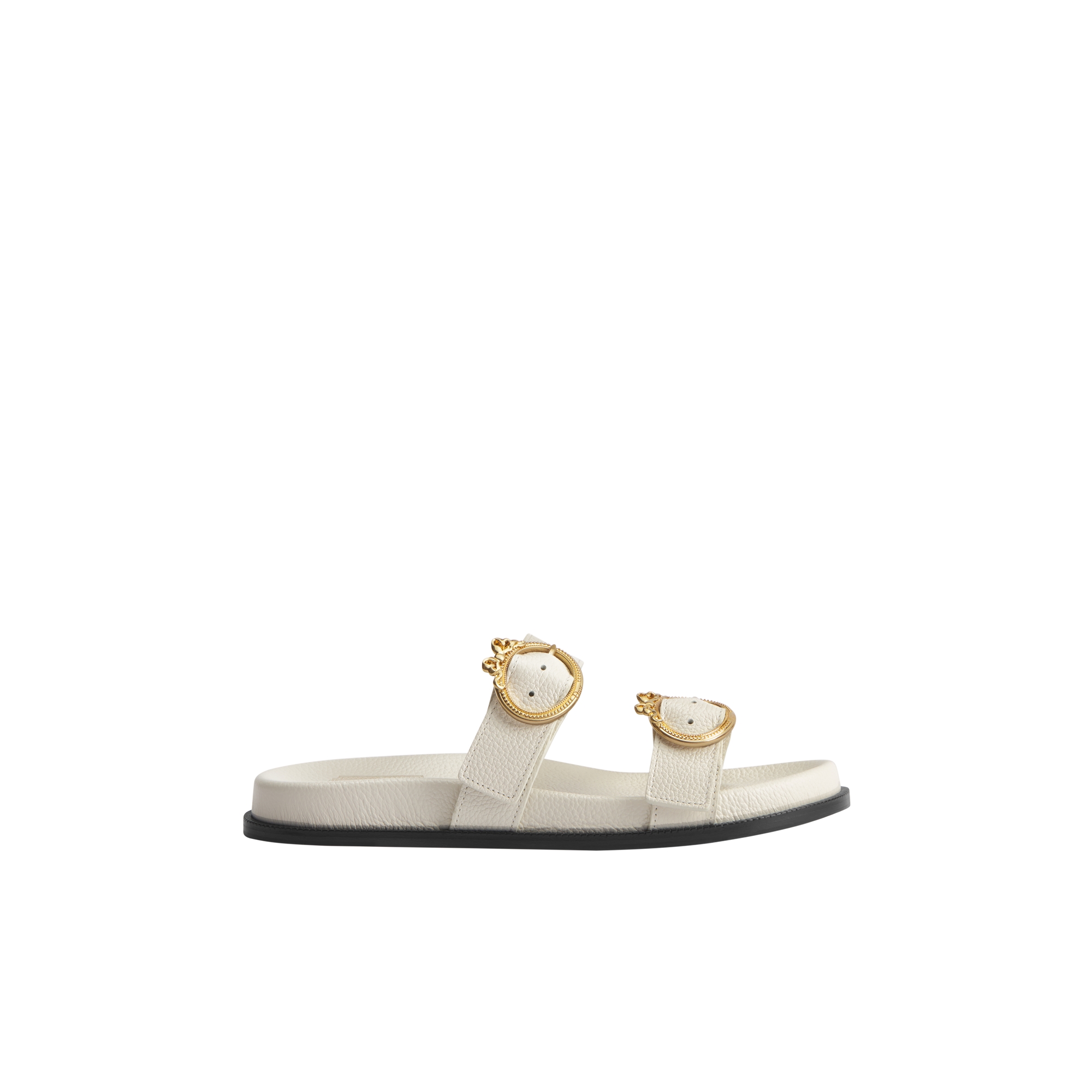 Dior Médaillon Buckle Slide White Grained Calfskin E02
