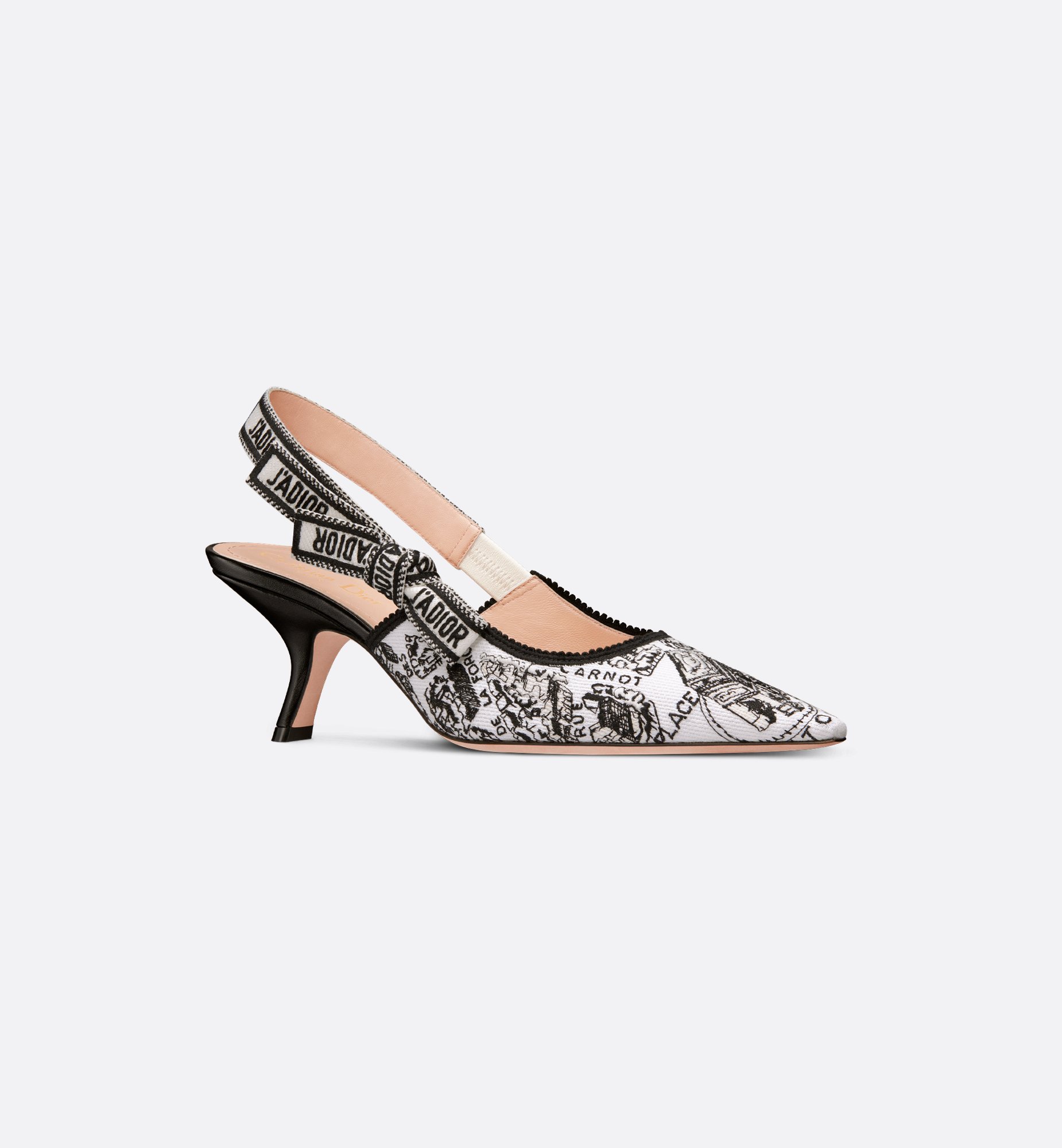 J'Adior Slingback Flat Black Technical Fabric | DIOR J'Adior Slingback Flat Black Technical Fabric | DIOR
