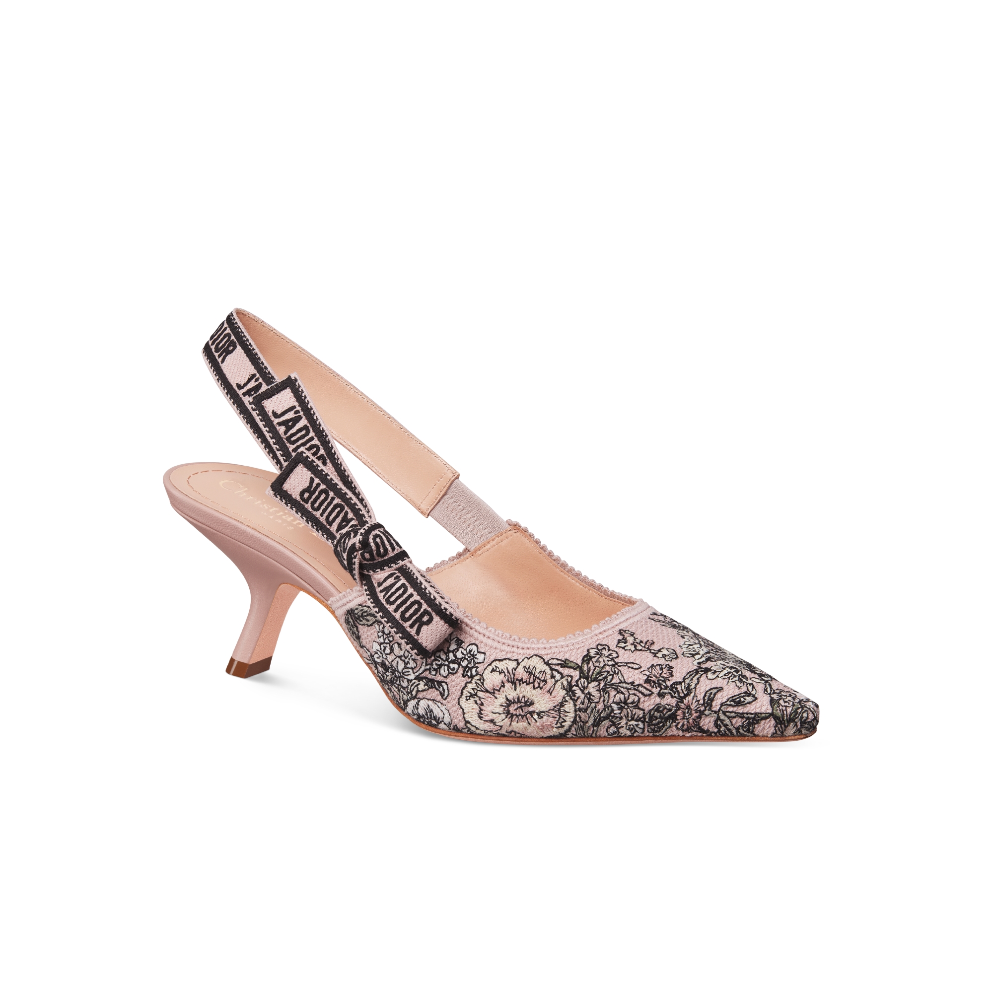 Dior Lucky J'Adior Slingback Pump Rose des Vents Pink Flowers