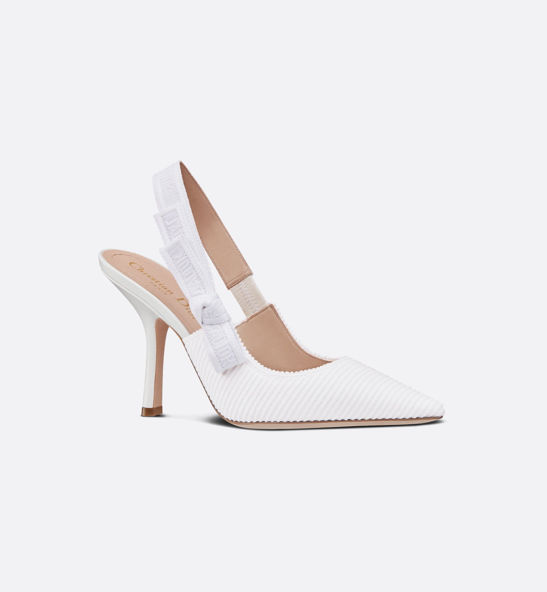 Dior Boy Slingback Pump White Supple Calfskin | DIOR Dior Boy Slingback Pump White Supple Calfskin | DIOR