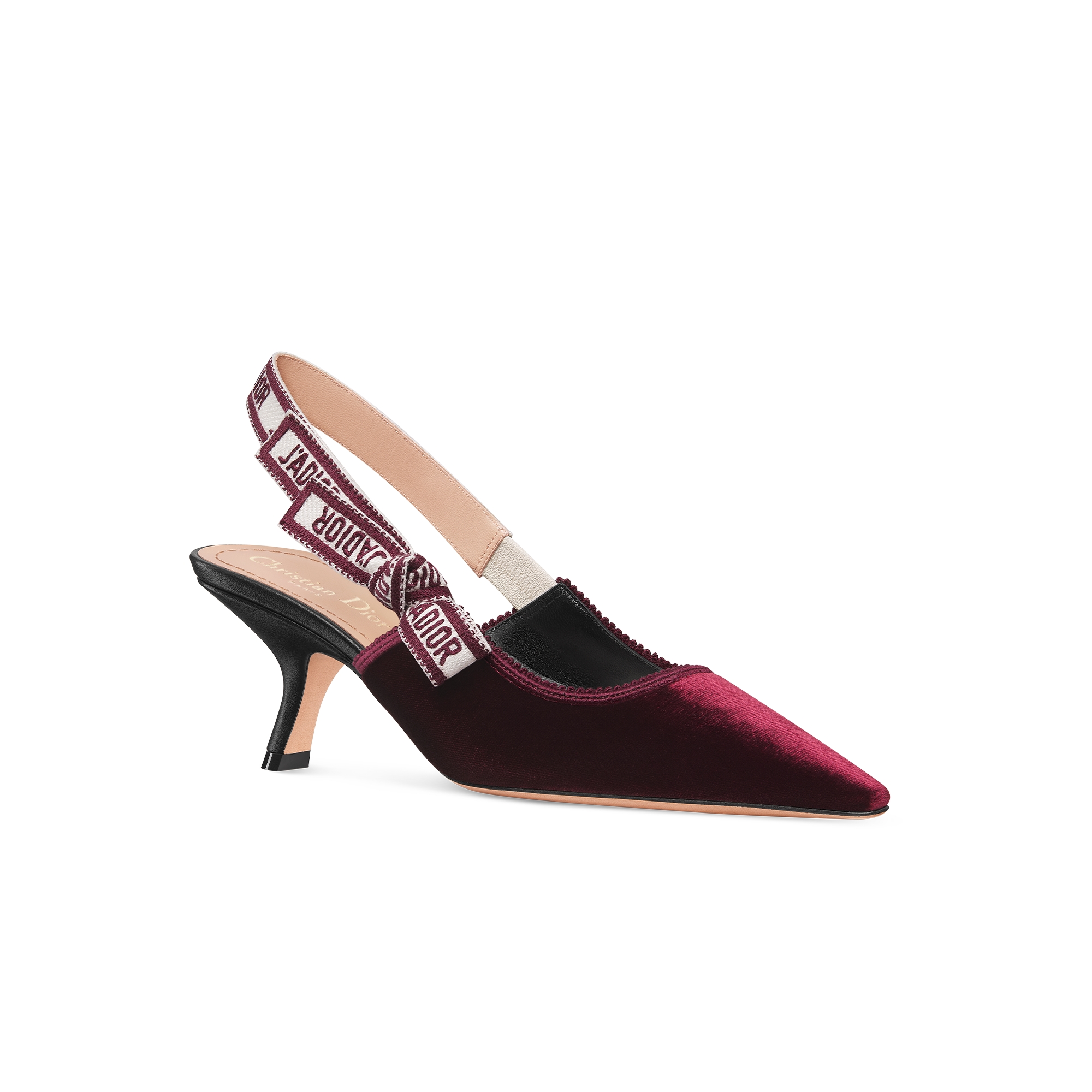 J'Adior Slingback Pump Scarlet Red Velvet E03