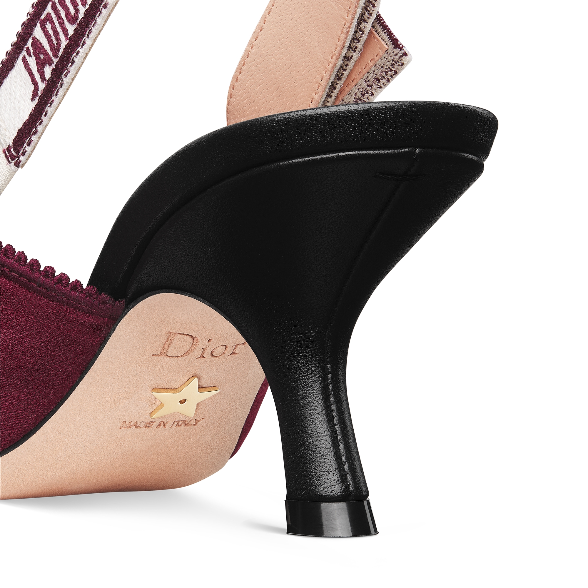 J'Adior Slingback Pump Scarlet Red Velvet E09