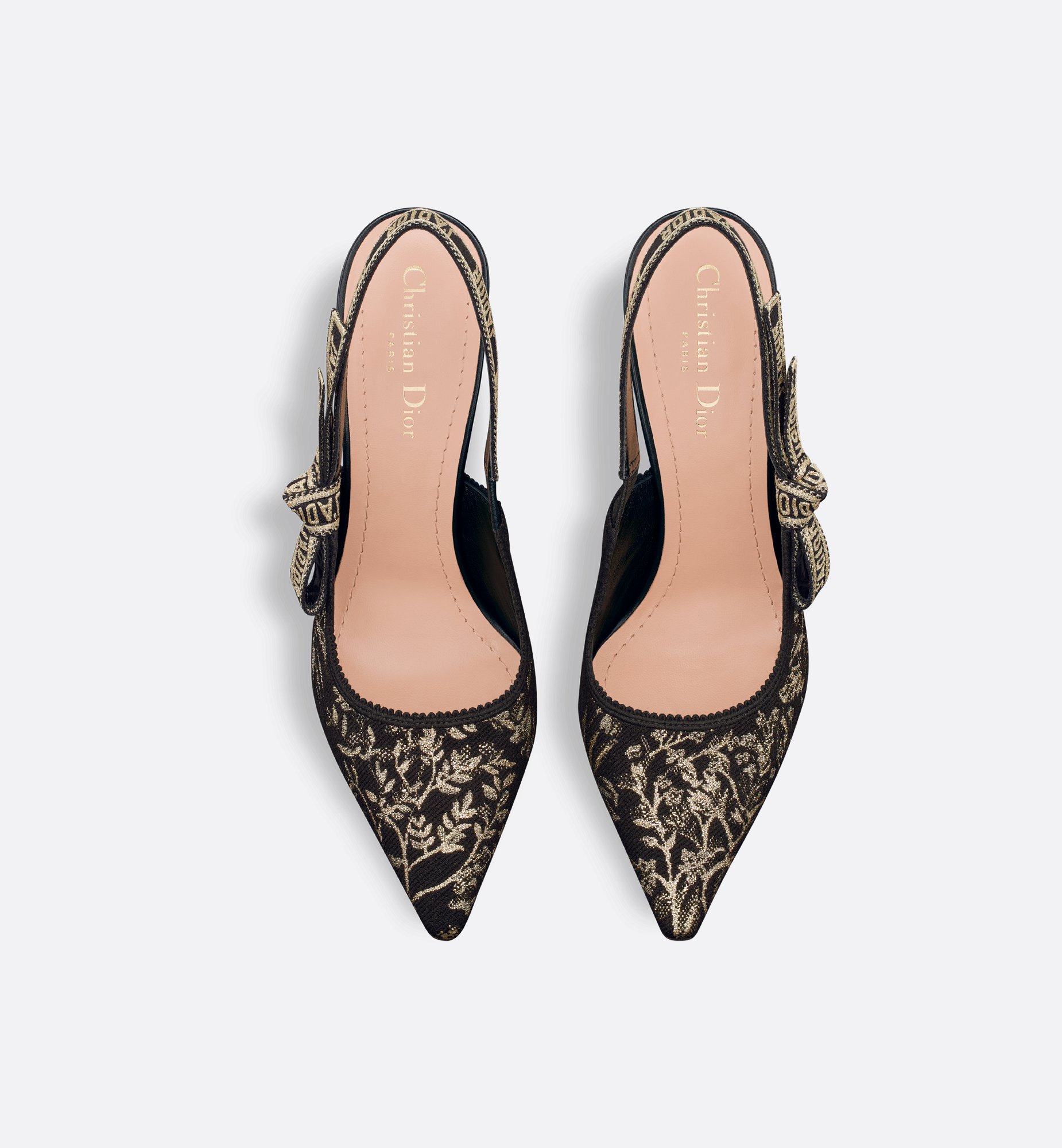 J'Adior Slingback Pump Black and Gold-Tone Millefiori J'Adior Slingback Pump Black and Gold-Tone Millefiori