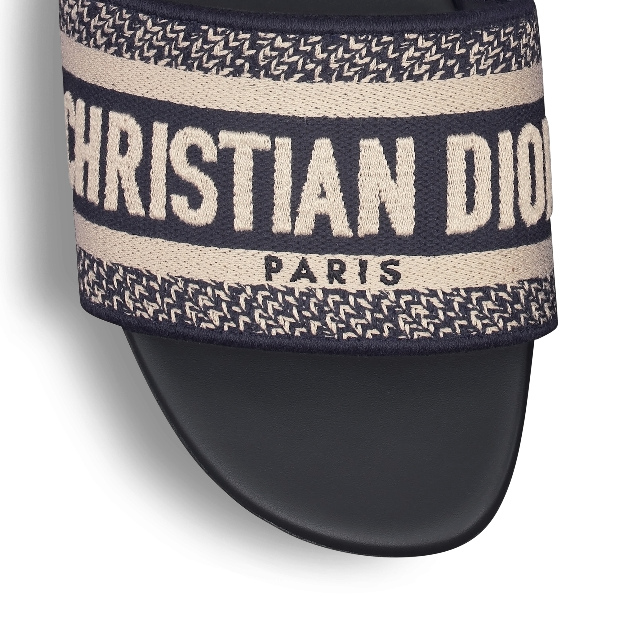 Dway Slide Deep Blue Embroidered Cotton E09