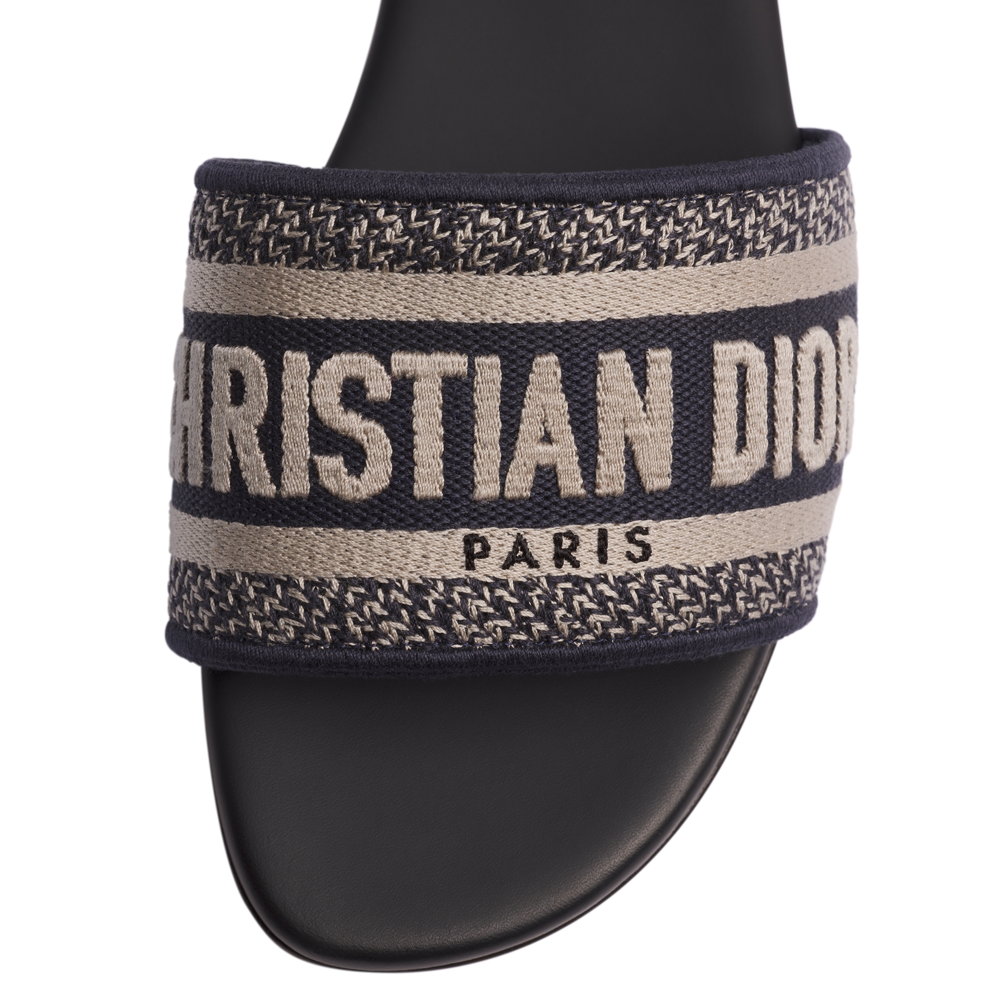 Dway Slide Deep Blue Embroidered Cotton E10