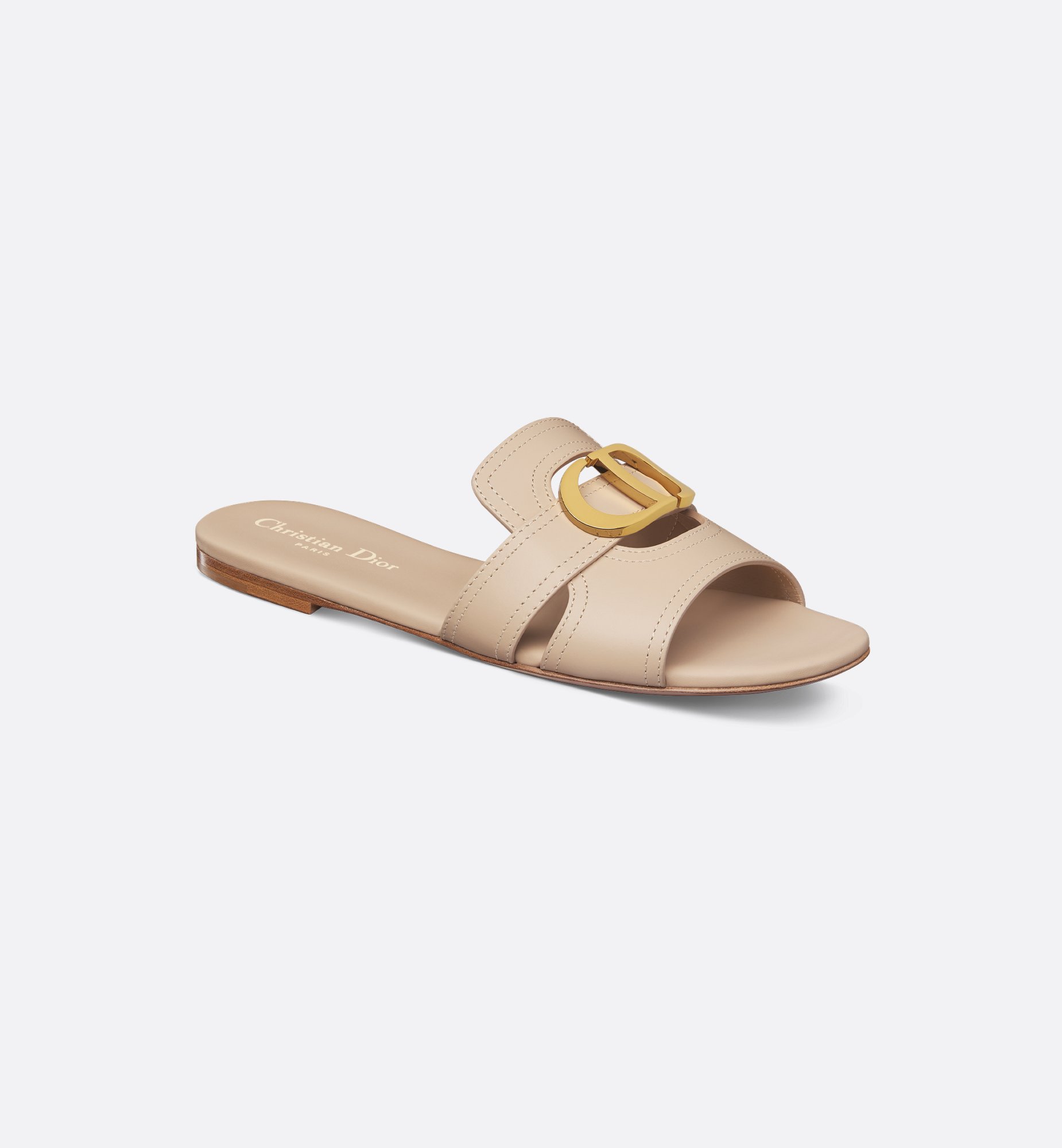 Dway Heeled Slide Gold-Tone Cotton Embroidered with Metallic Dway Heeled Slide Gold-Tone Cotton Embroidered with Metallic