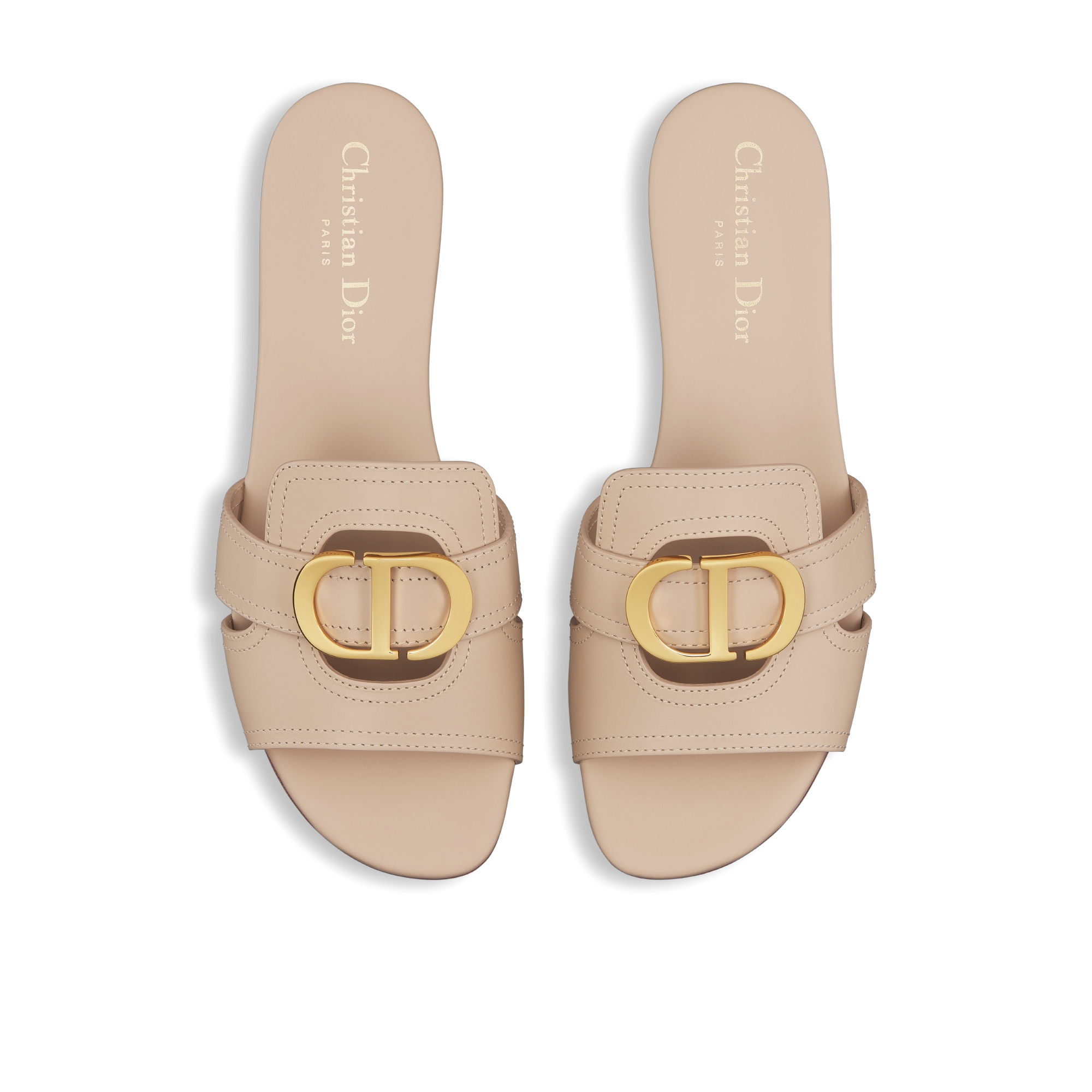 30 Montaigne Slide Beige Calfskin | DIOR