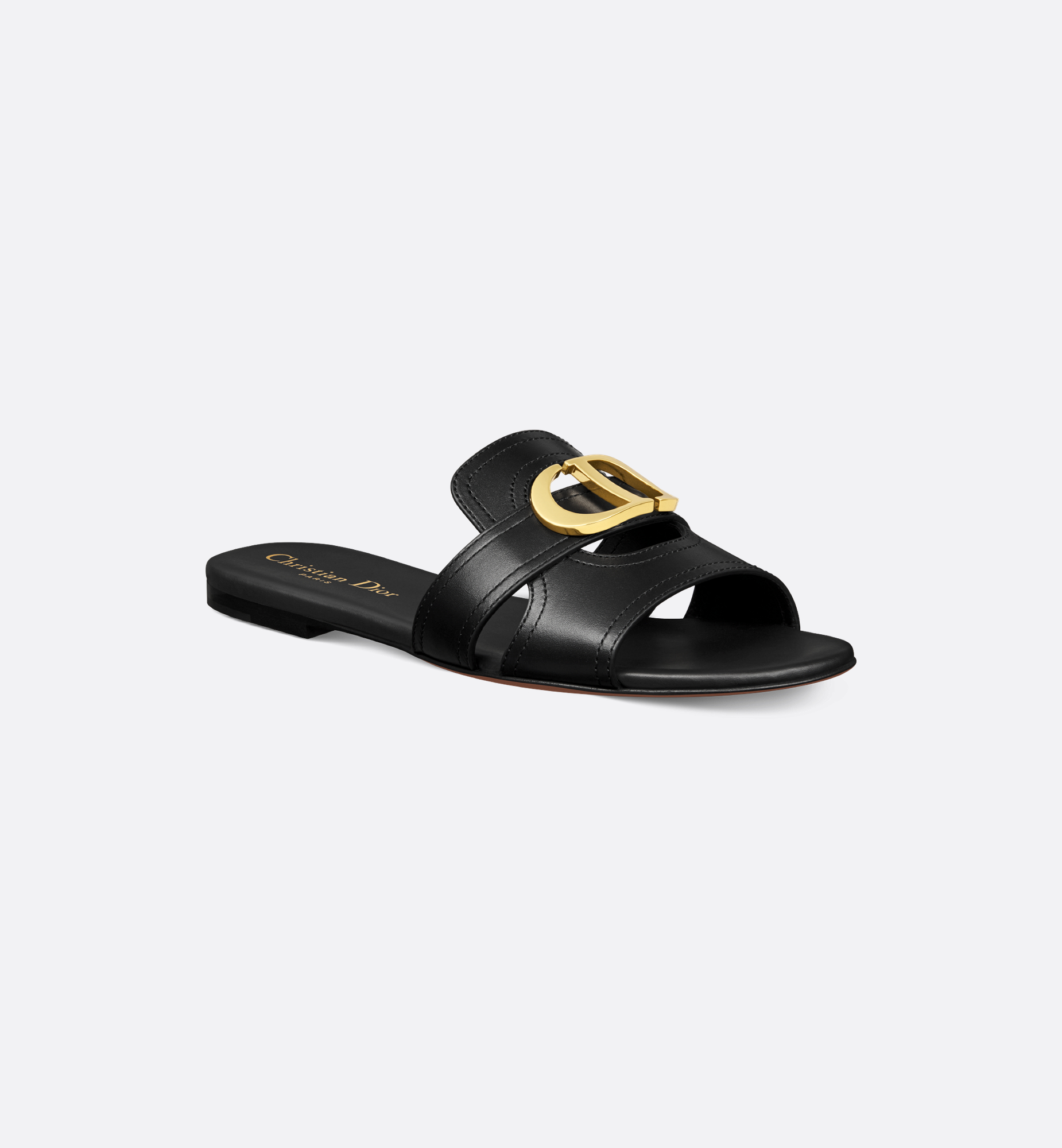 30 Montaigne Slide Black Calfskin | DIOR 30 Montaigne Slide Black Calfskin | DIOR