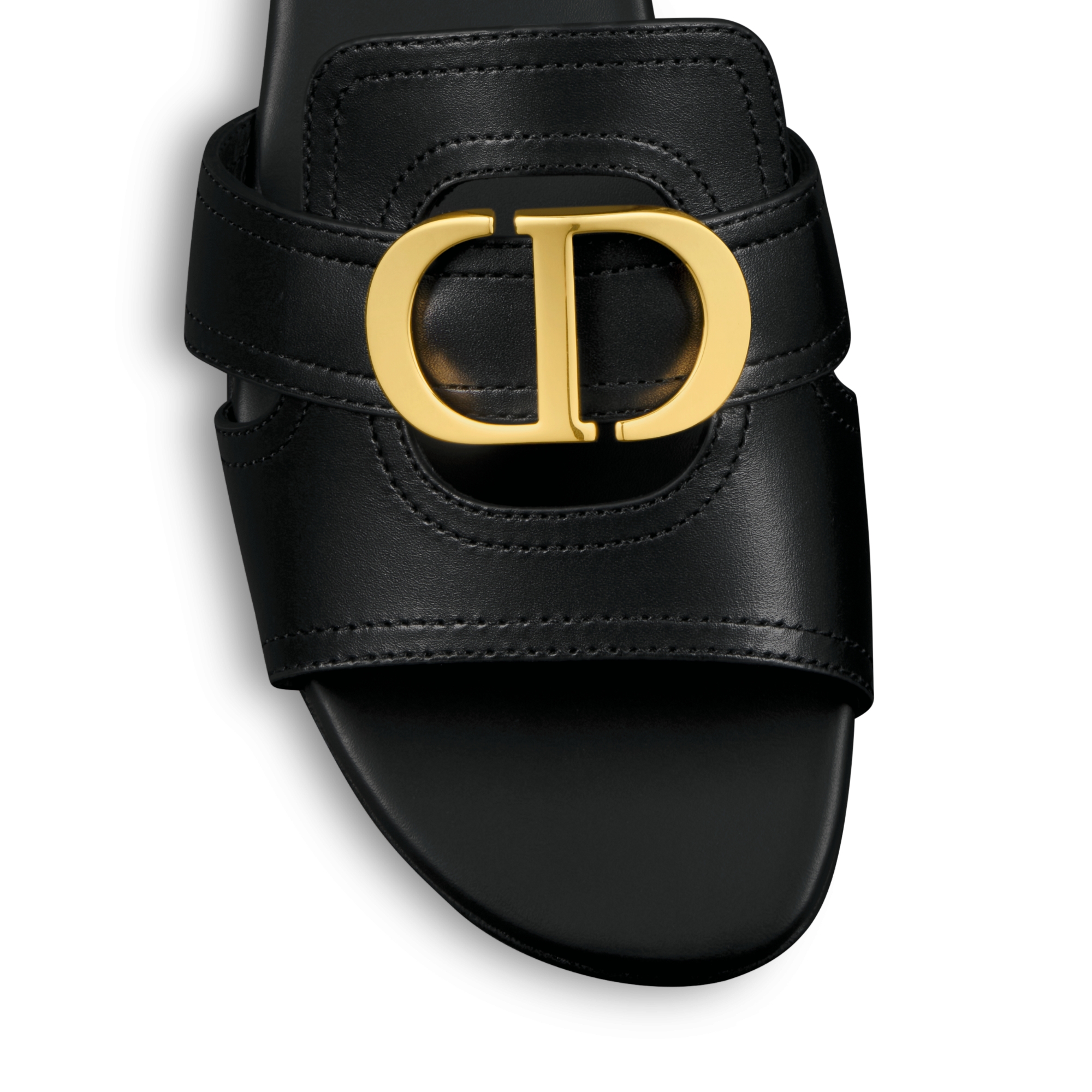 30 Montaigne Slide Black Calfskin E09
