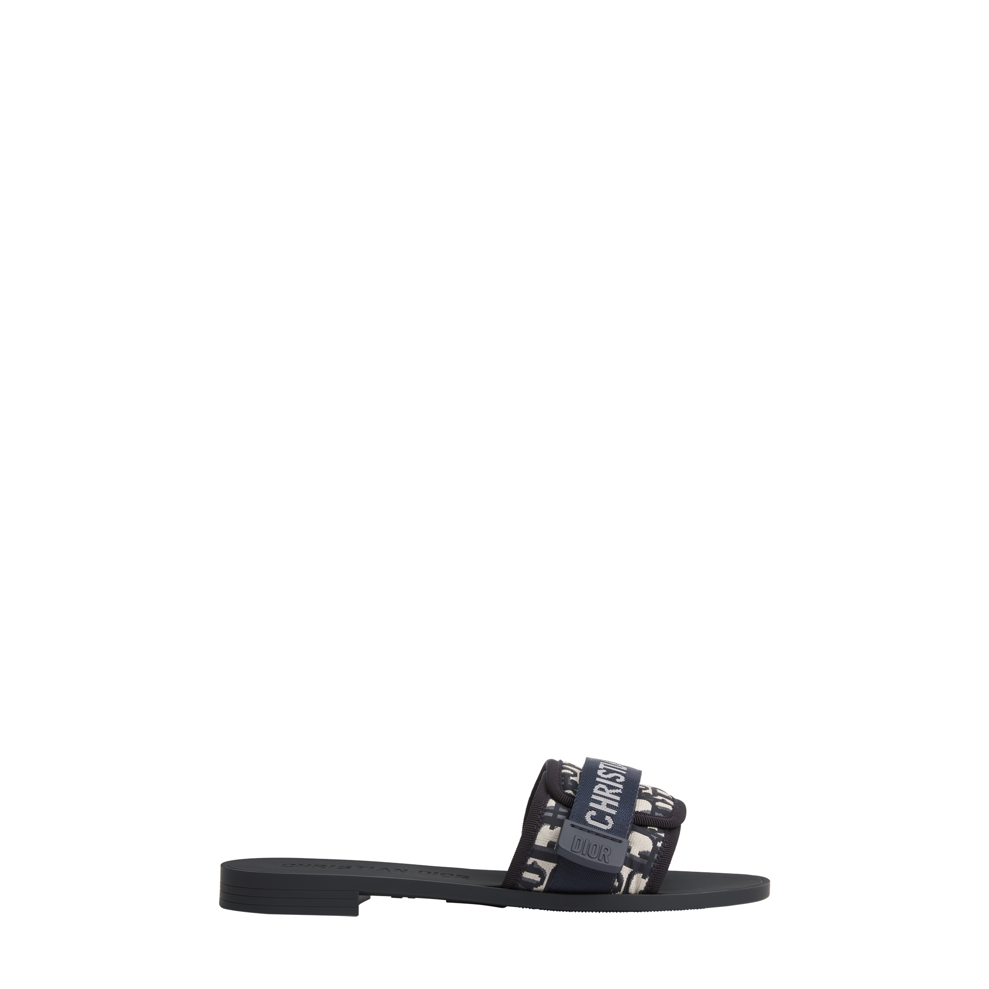 Dio(r)evolution Slide Shiny Technical Fabric with Deep Blue Dior Oblique Print E02