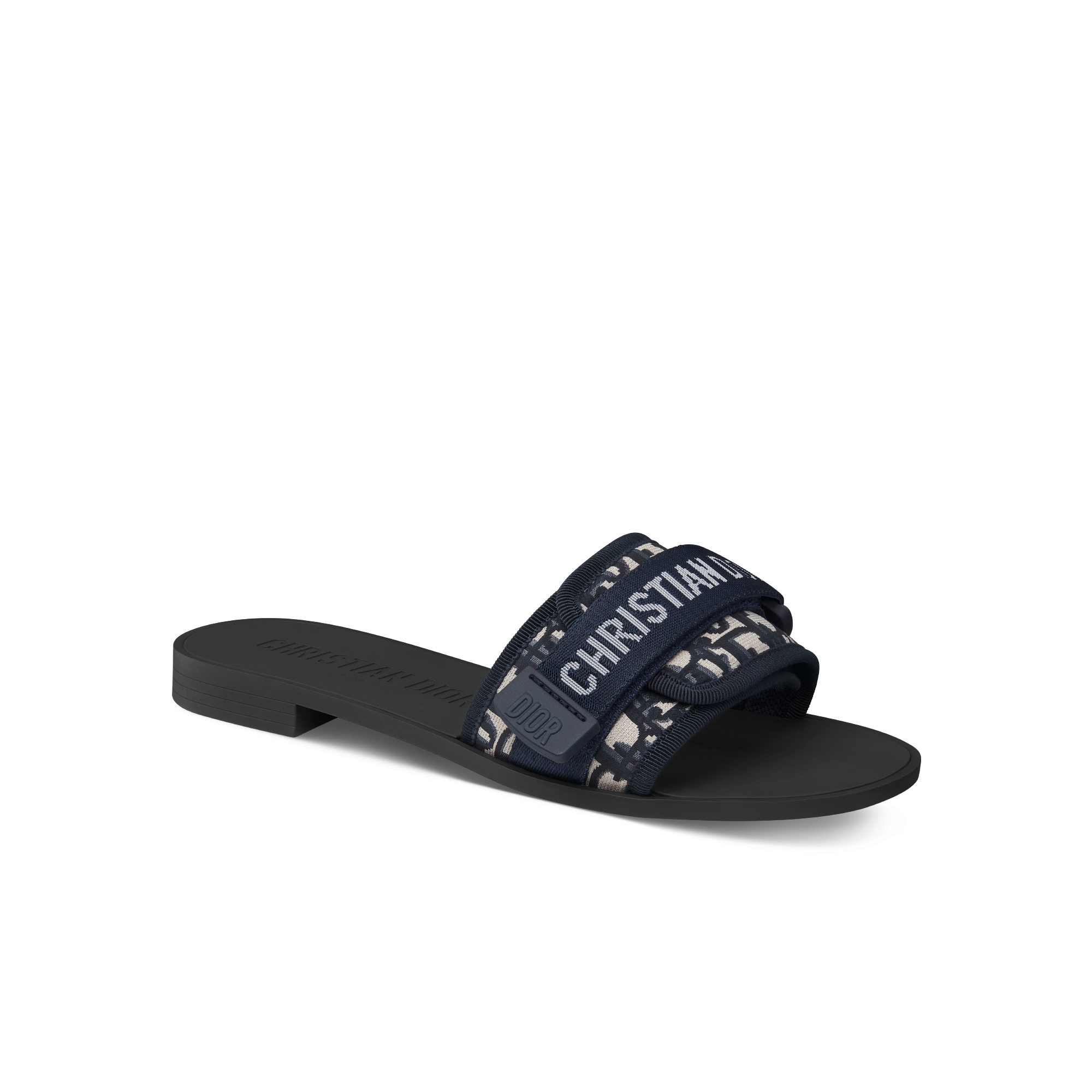 Dio(r)evolution Slide Shiny Technical Fabric with Deep Blue Dior Oblique Print E03