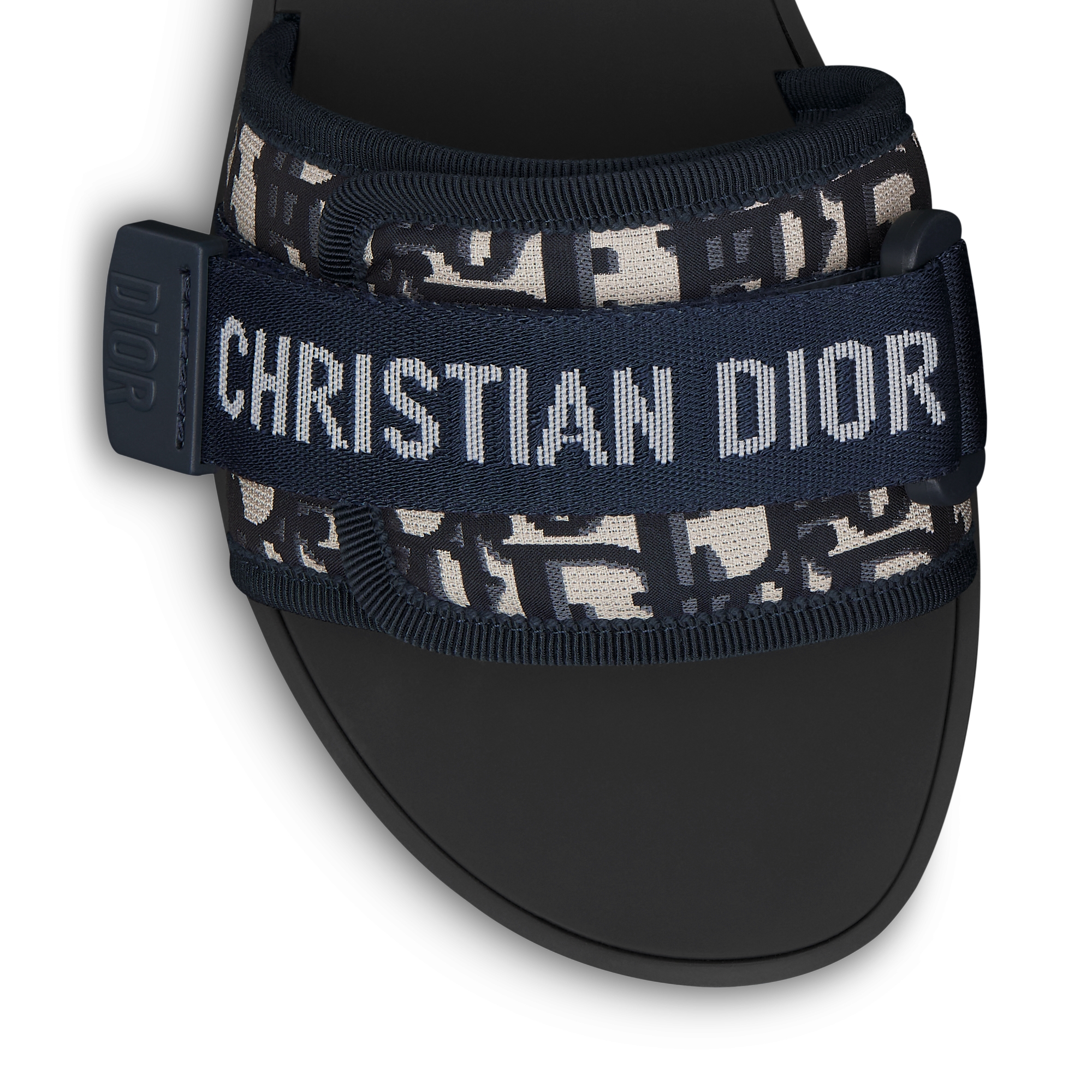 Dio(r)evolution Slide Shiny Technical Fabric with Deep Blue Dior Oblique Print E09