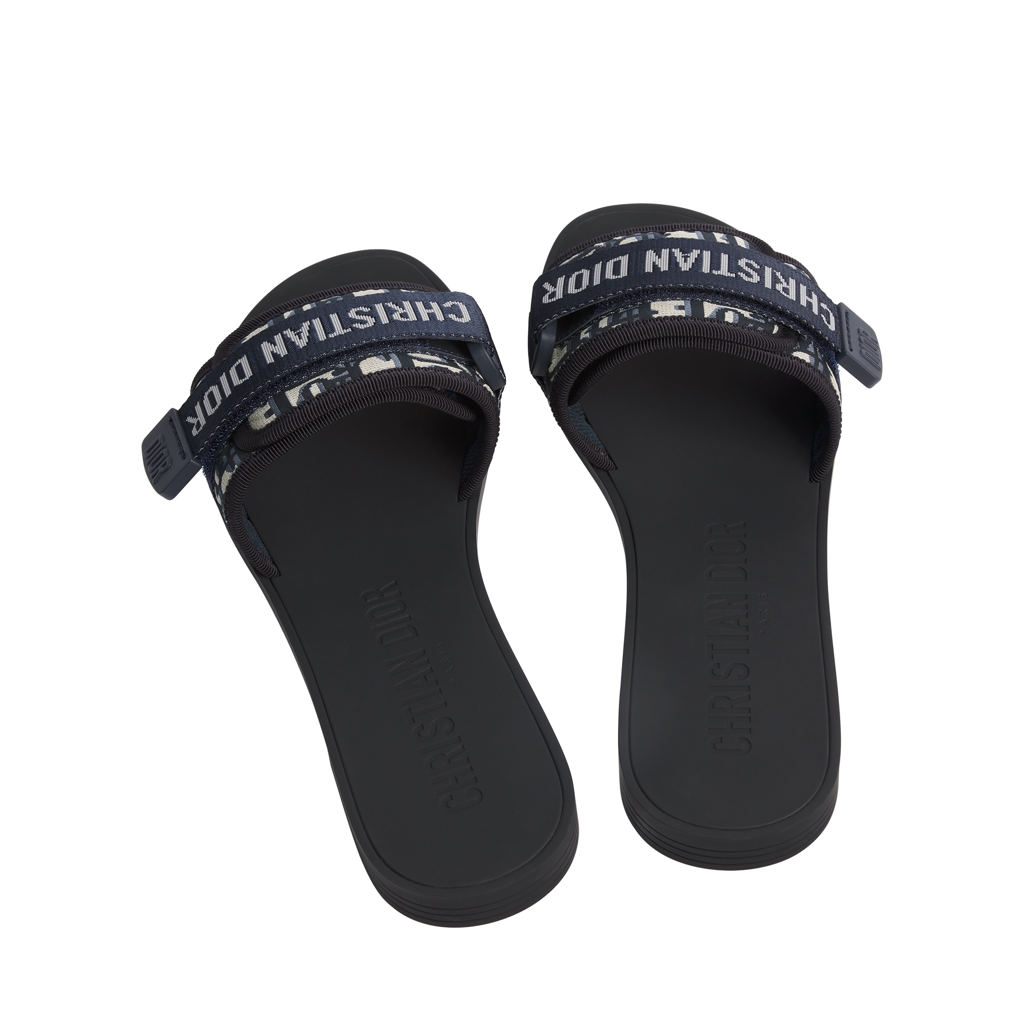 Dio(r)evolution Slide Shiny Technical Fabric with Deep Blue Dior Oblique Print E09