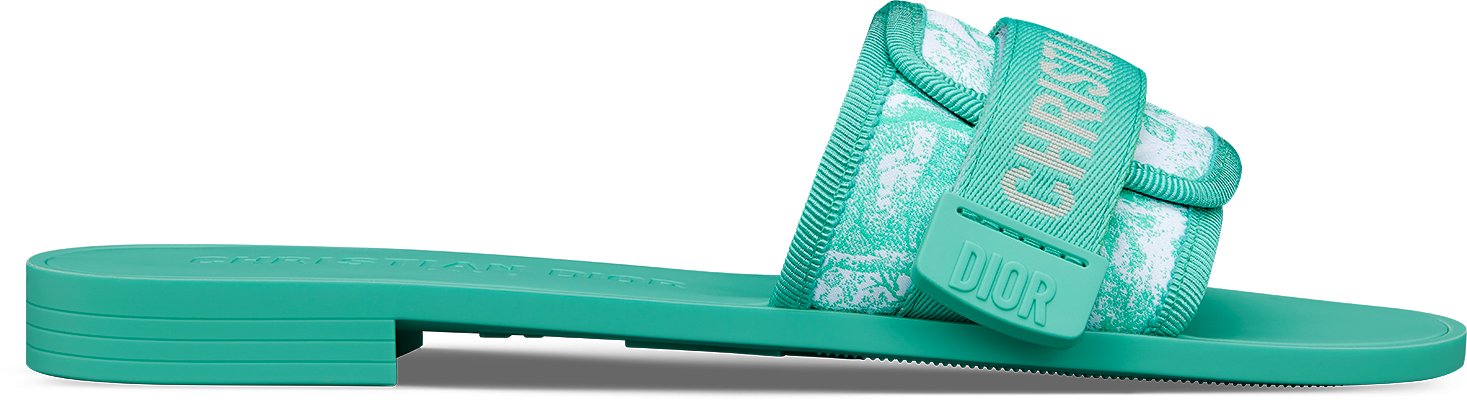 Dioriviera Dio r evolution Slide Technical Fabric with Aquamarina Toile de Jouy Sauvage Motif DIOR