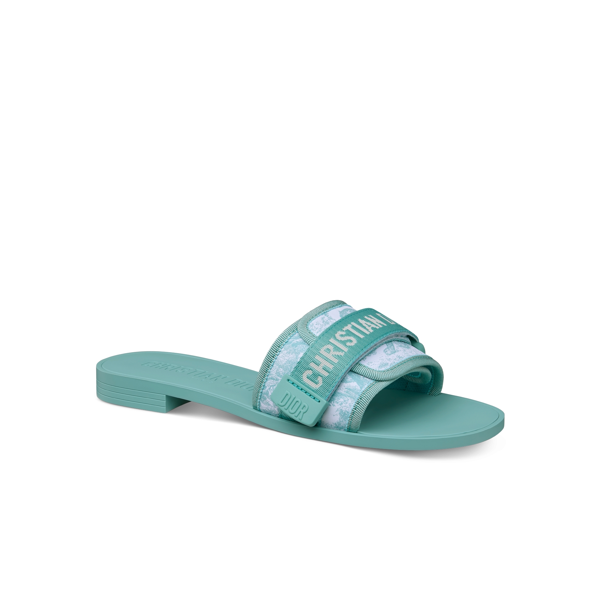 Dioriviera Dio(r)evolution Slide White and Sky Blue Toile de Jouy Sauvage Technical Fabric E03